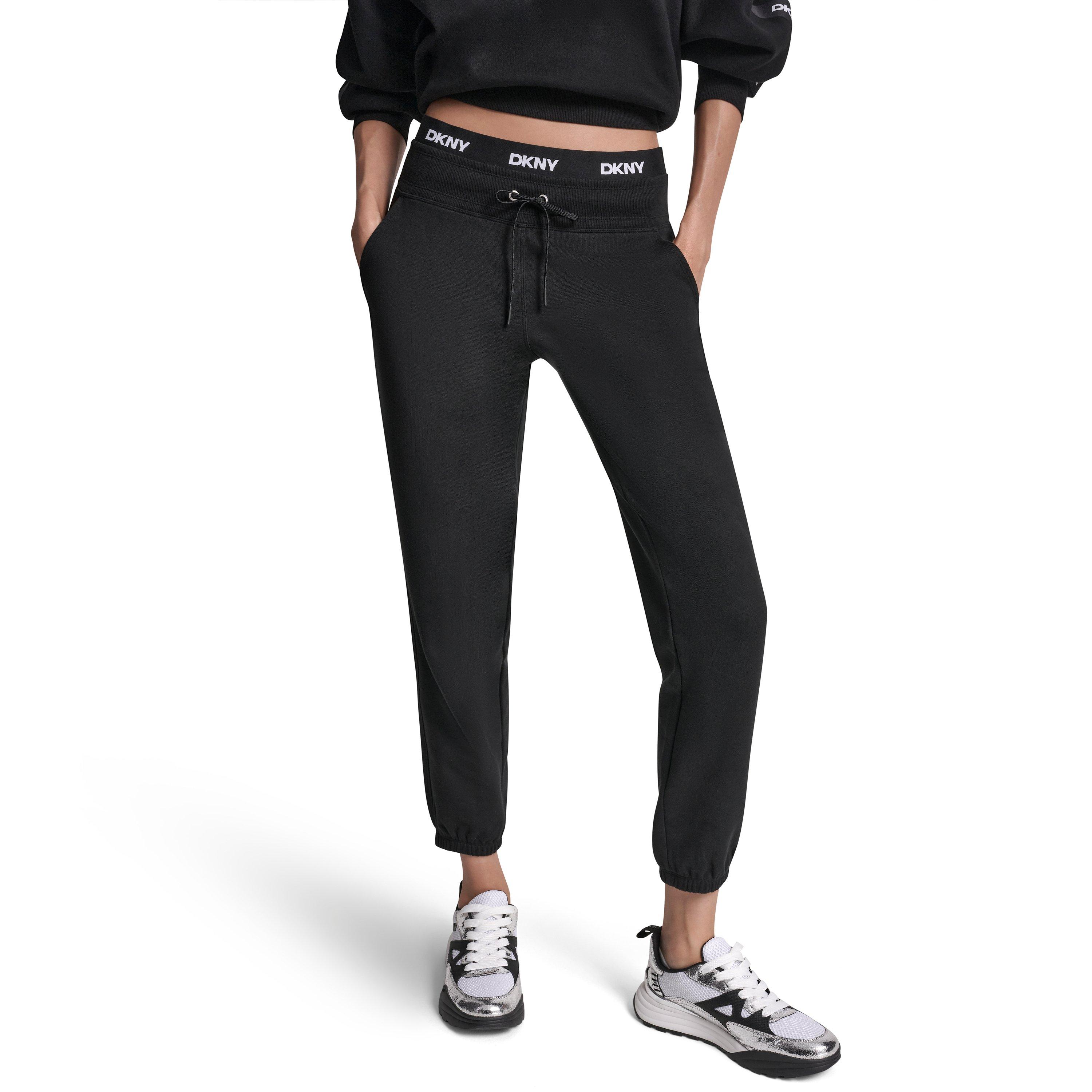 Dkny Women's Slim Fit Jogging Bottoms - Black - 14 (L)