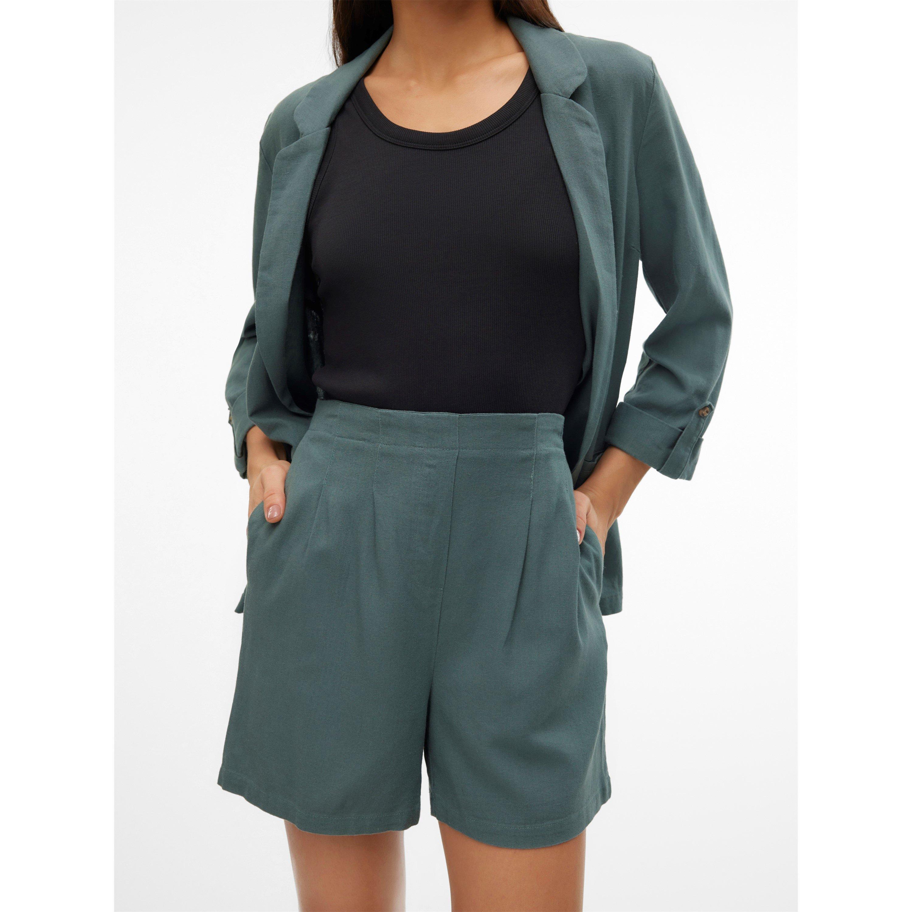 Balsam Green - Vero Moda - Women's Jesmilo Woven Tracksuit Shorts - 1