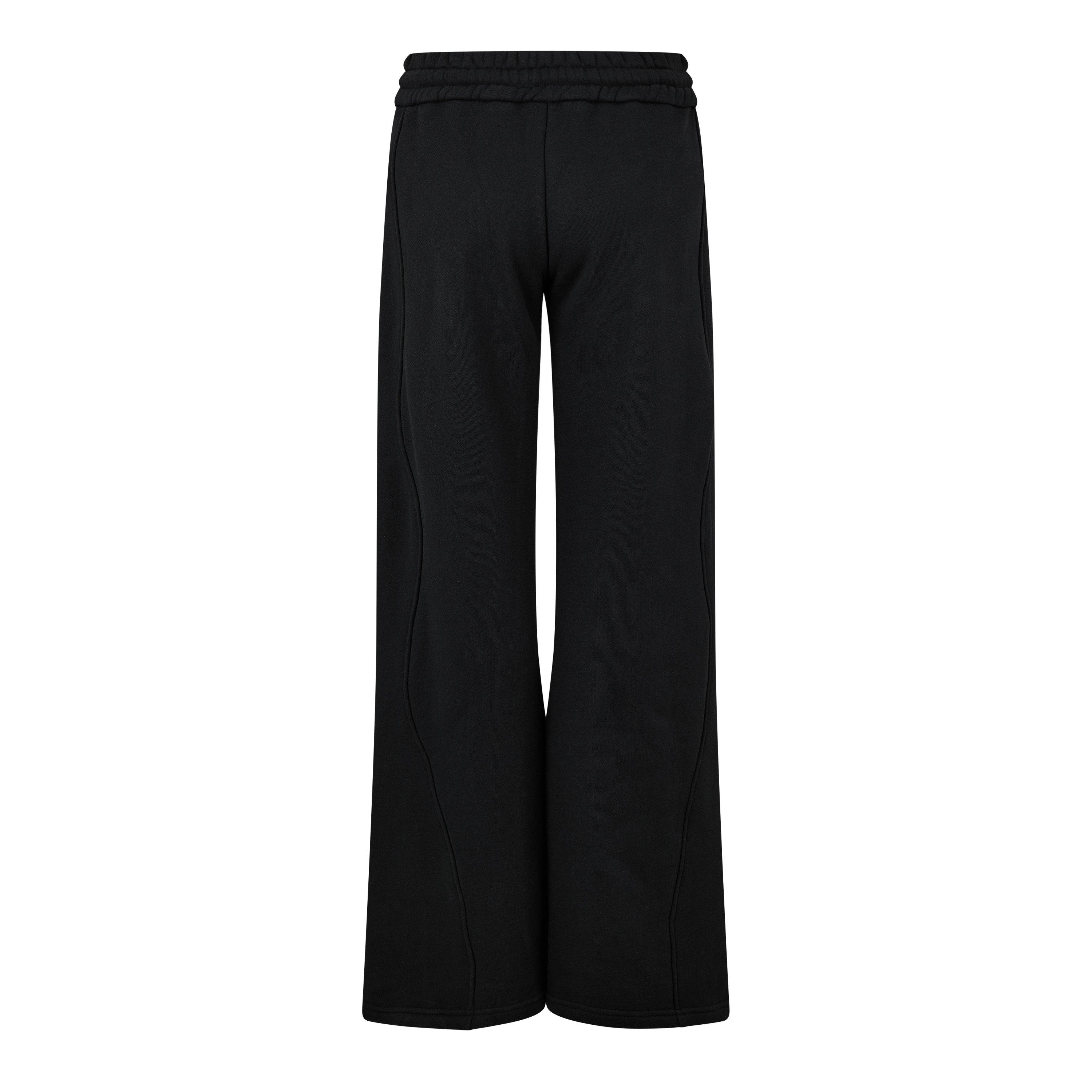 Black - Off White - Women's Slim Fit Jogging Bottoms - 2