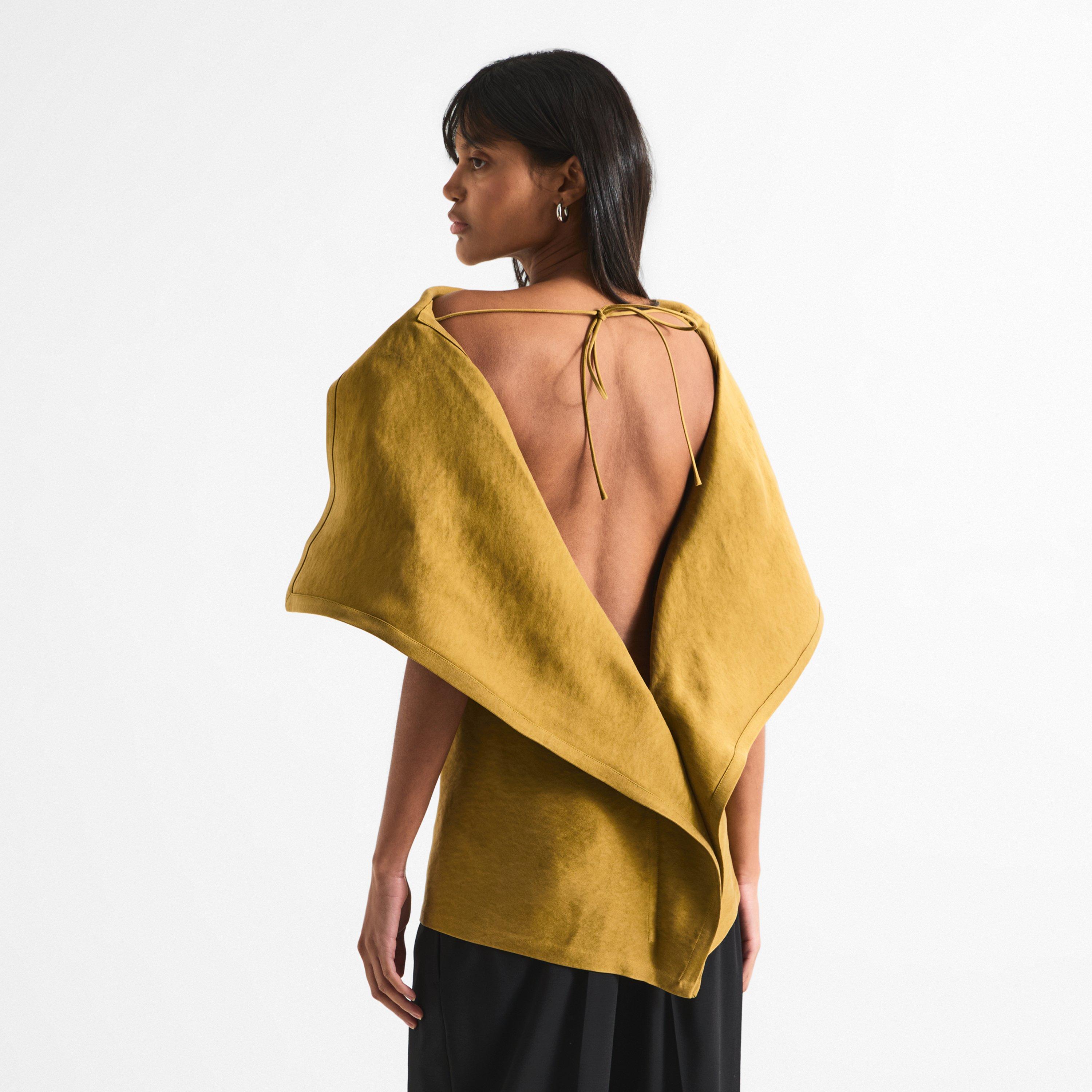 Green - Magda Butrym - Women's Blouse 03 Silk Short-Sleeve - 4