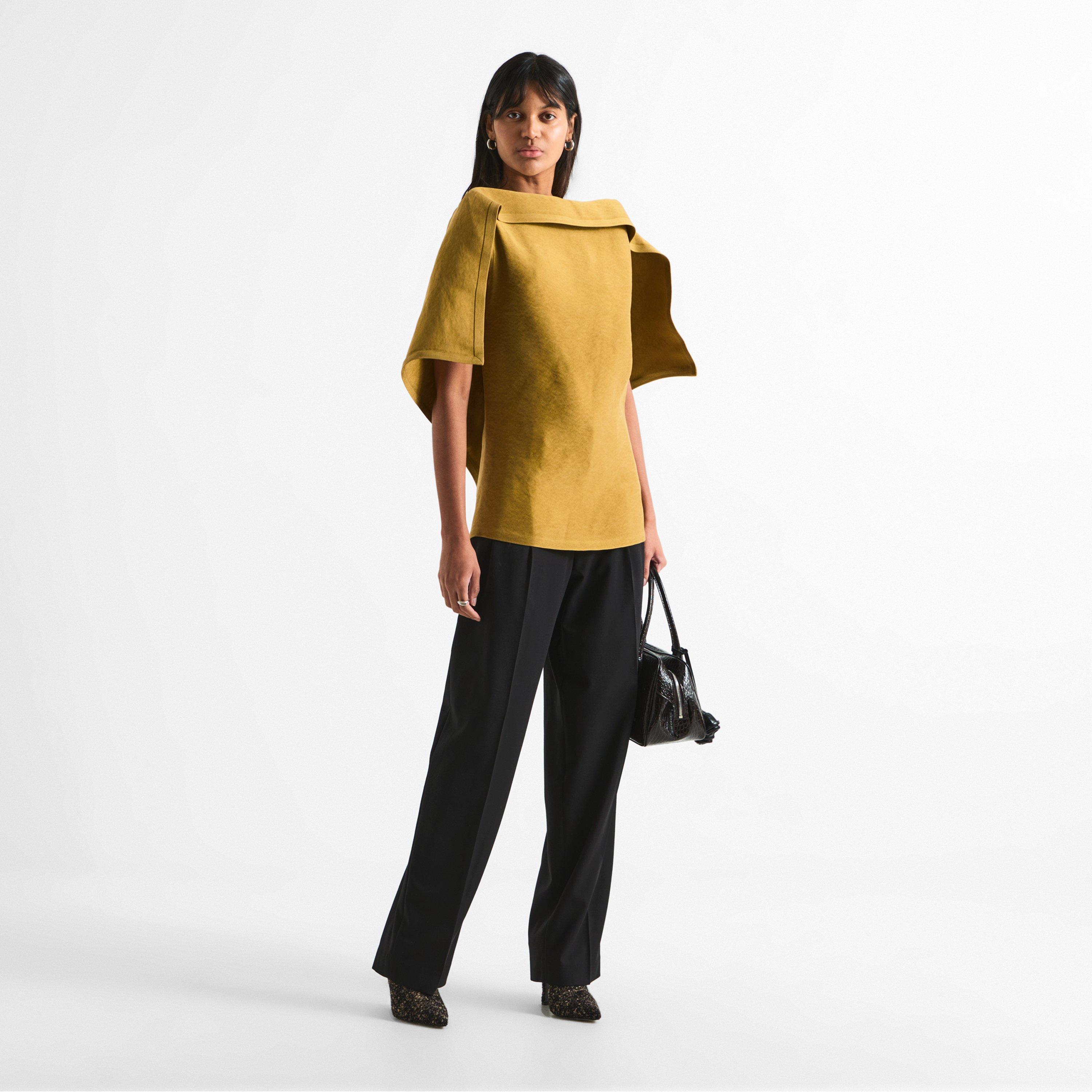 Green - Magda Butrym - Women's Blouse 03 Silk Short-Sleeve - 6