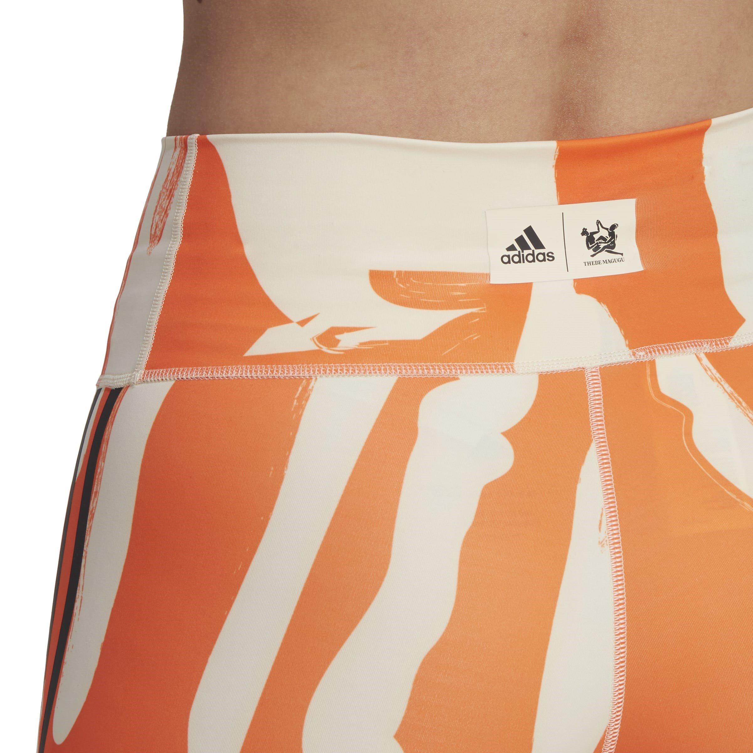 Orange/Beige - adidas Originals - Women's Fitted Cycling Shorts - 6