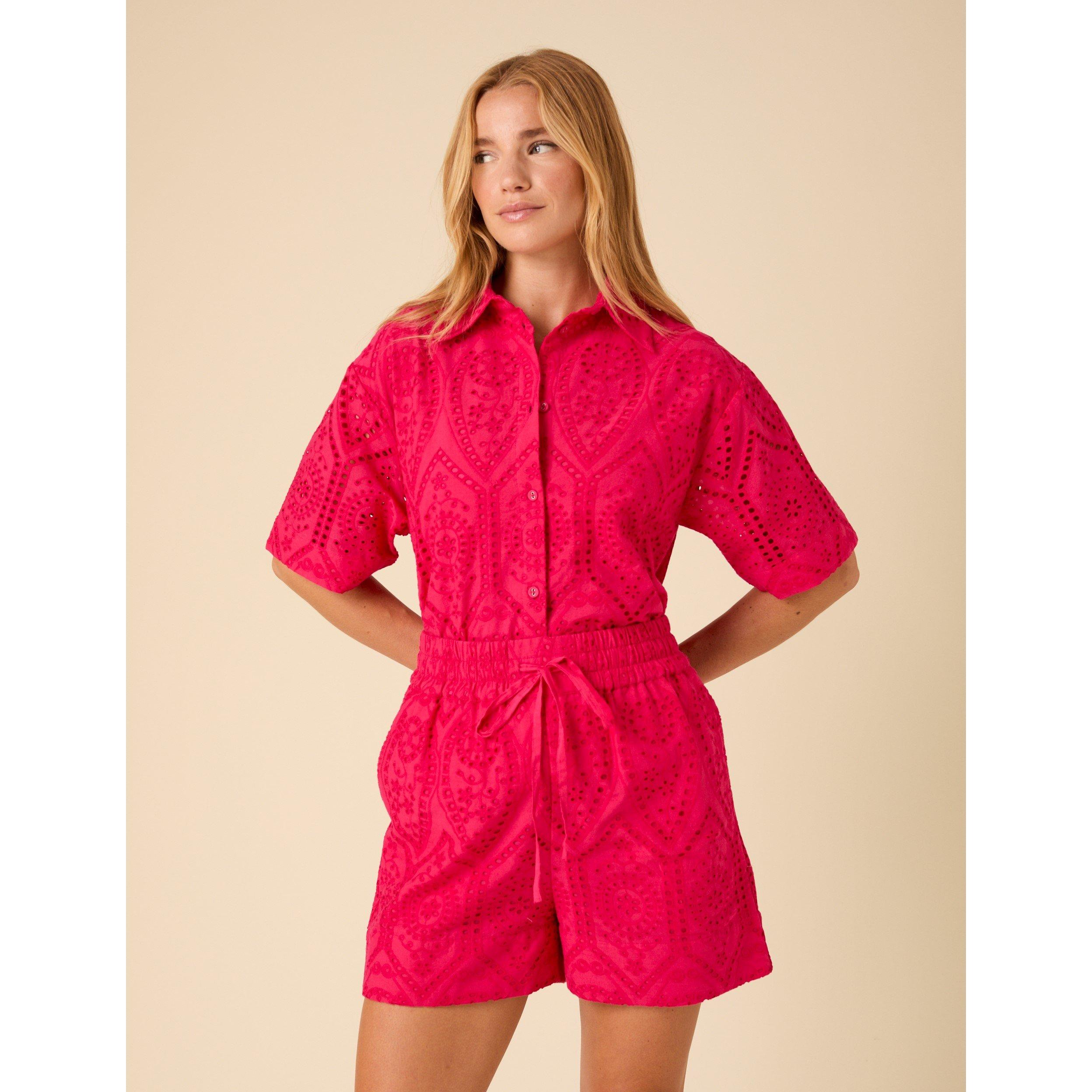 Nobodys Child Women's Jen Woven Tracksuit Shorts - Pink - 16 (XL)