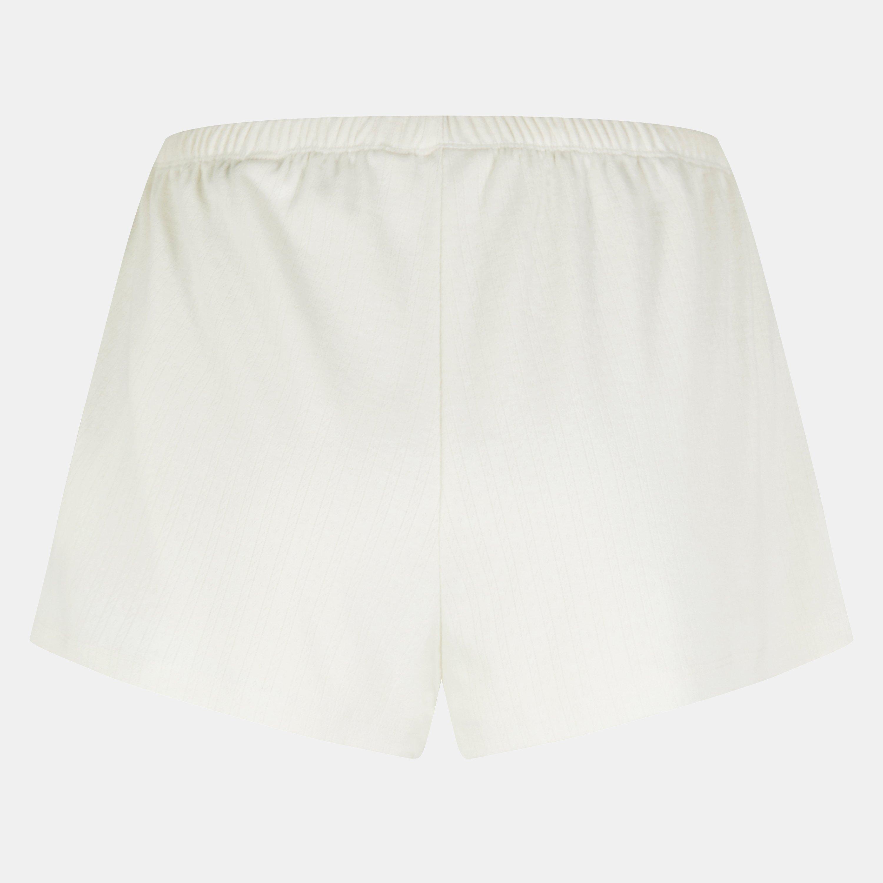 Vintage White - Jack Wills - Pointelle Fleece Jogger Shorts - 2