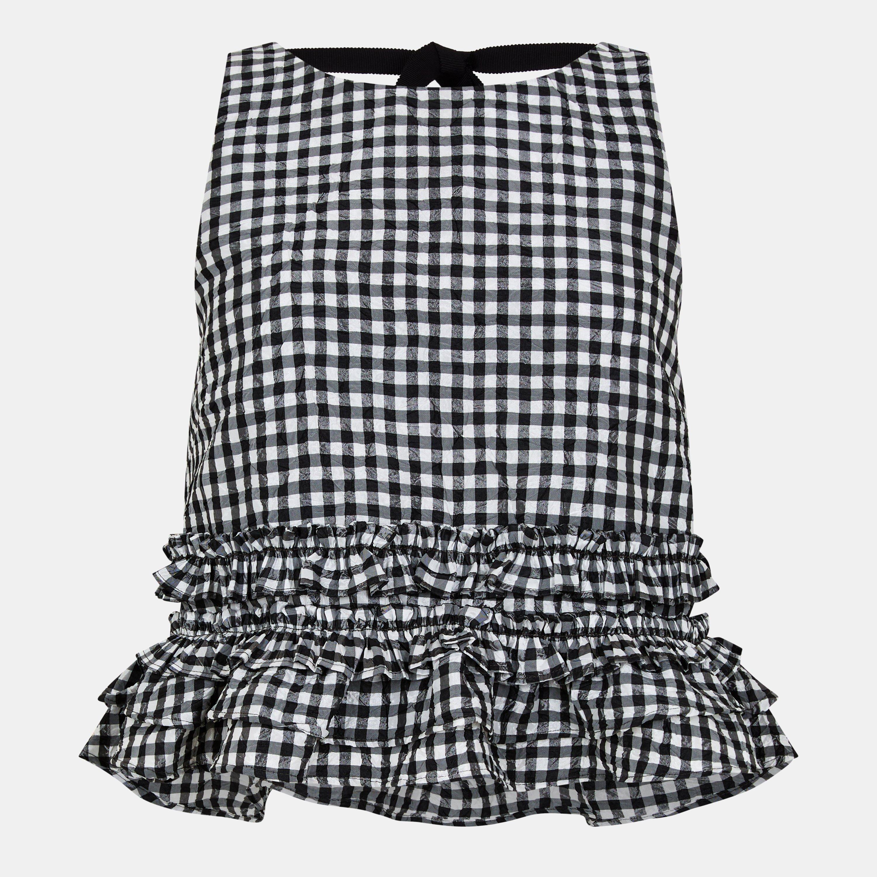 Black - Ganni - Women's Taffeta Voluminous Short Sleeve Blouse - 1