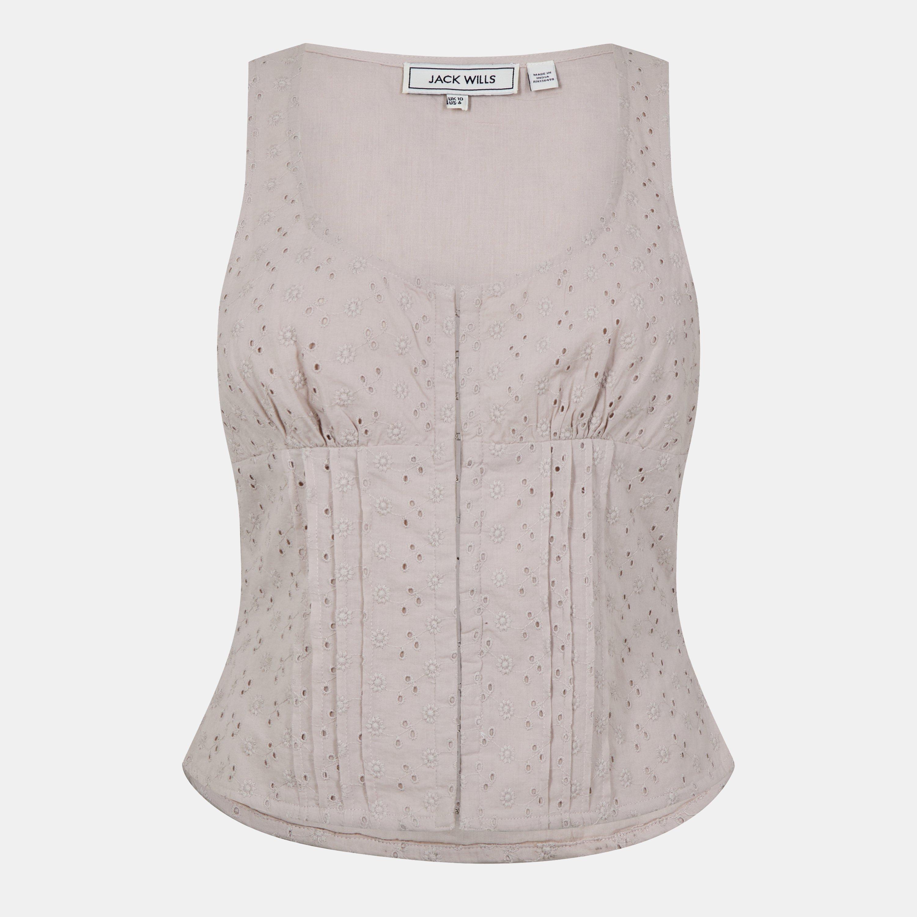 Stone - Jack Wills - Broderie Corset Top - 1