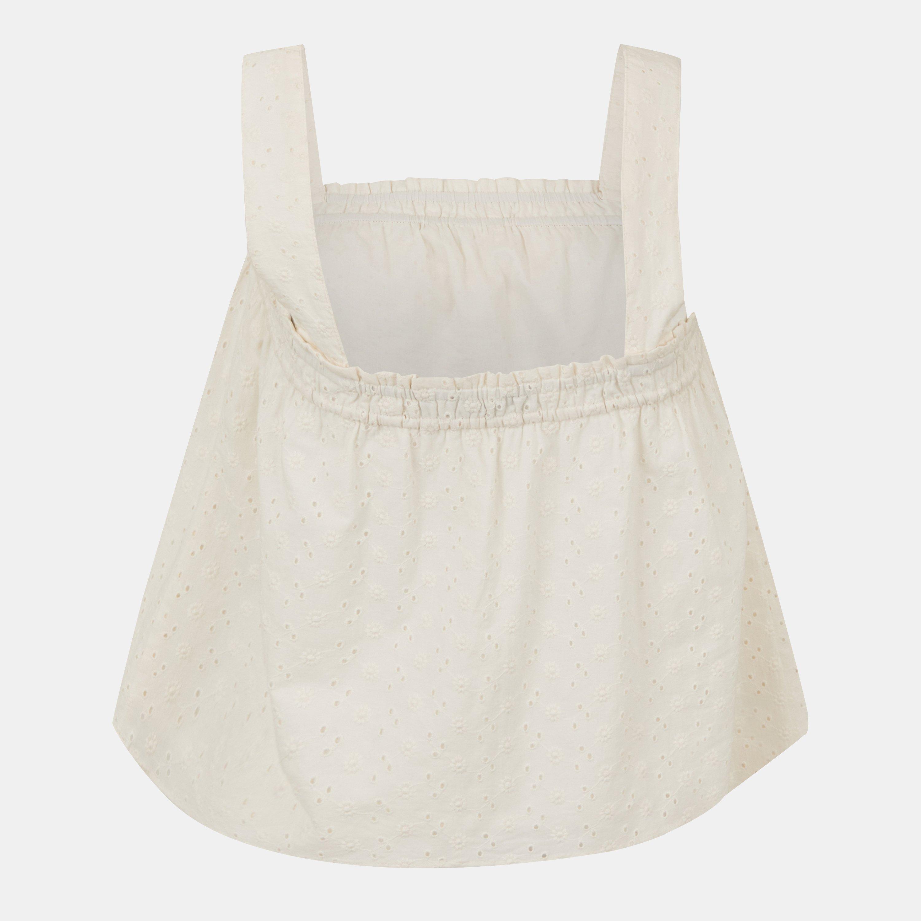 Vintage White - Jack Wills - Broderie Shirred Top - 2