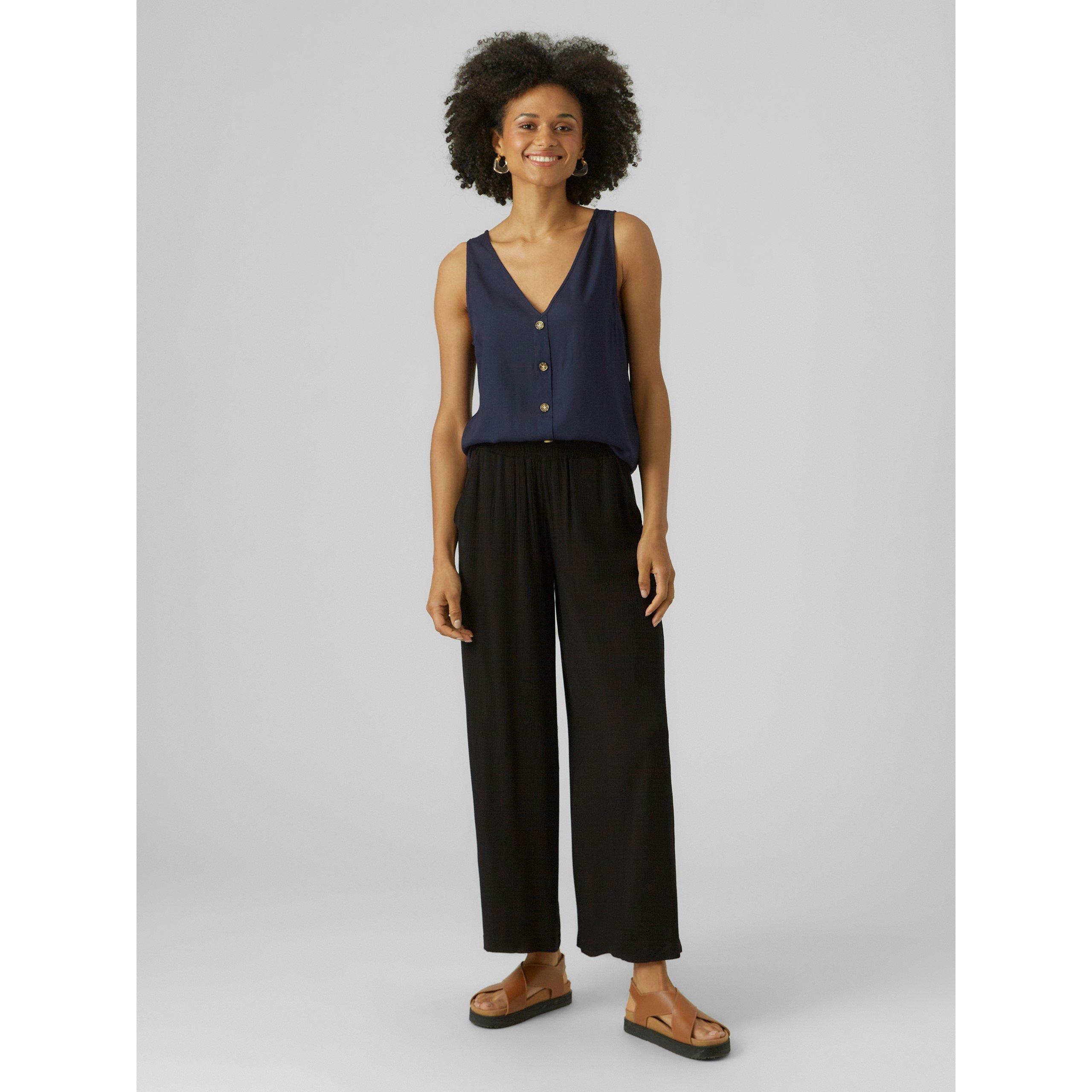 Navy Blazer - Vero Moda - Women's Short-Sleeve Blouse - 2