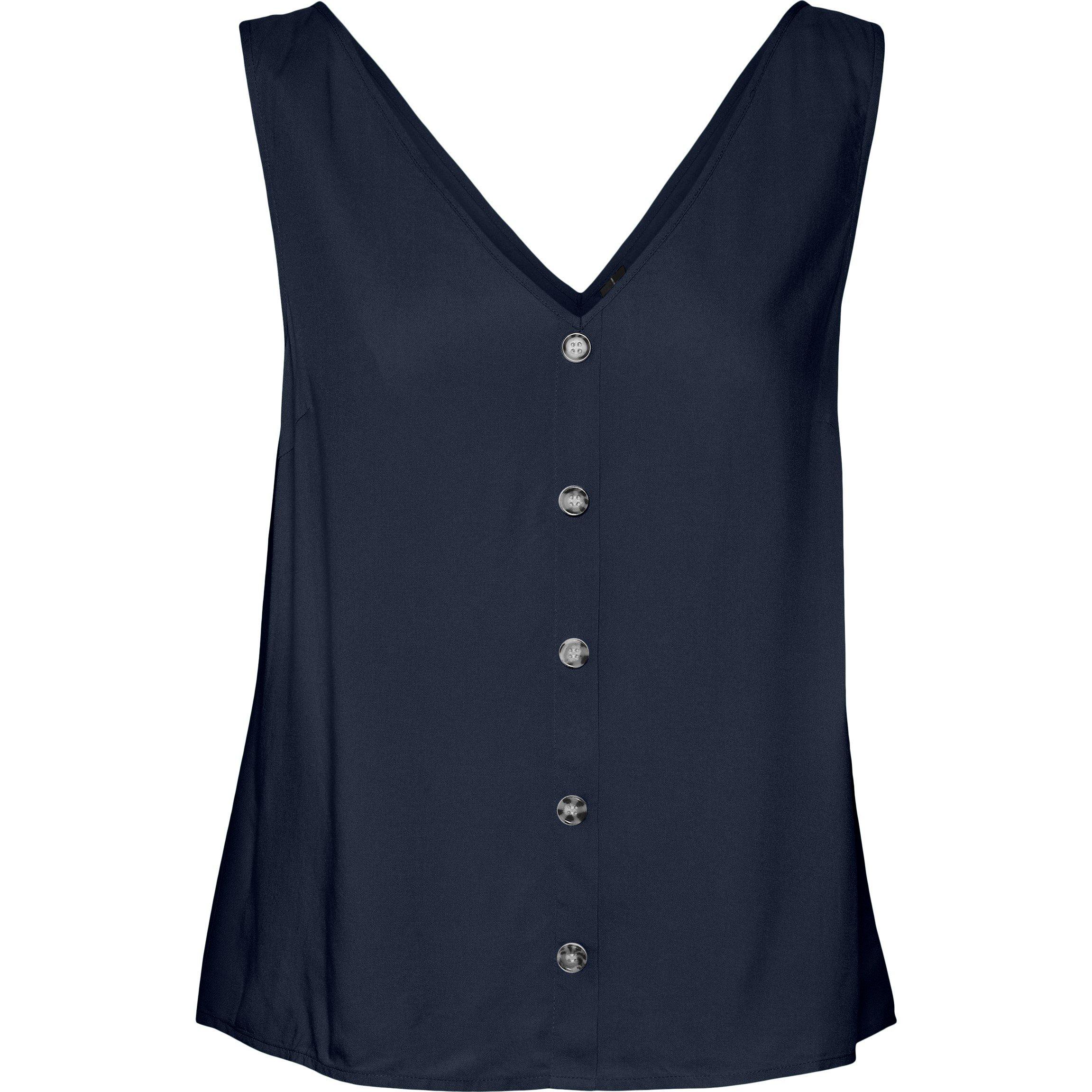 Navy Blazer - Vero Moda - Women's Short-Sleeve Blouse - 5
