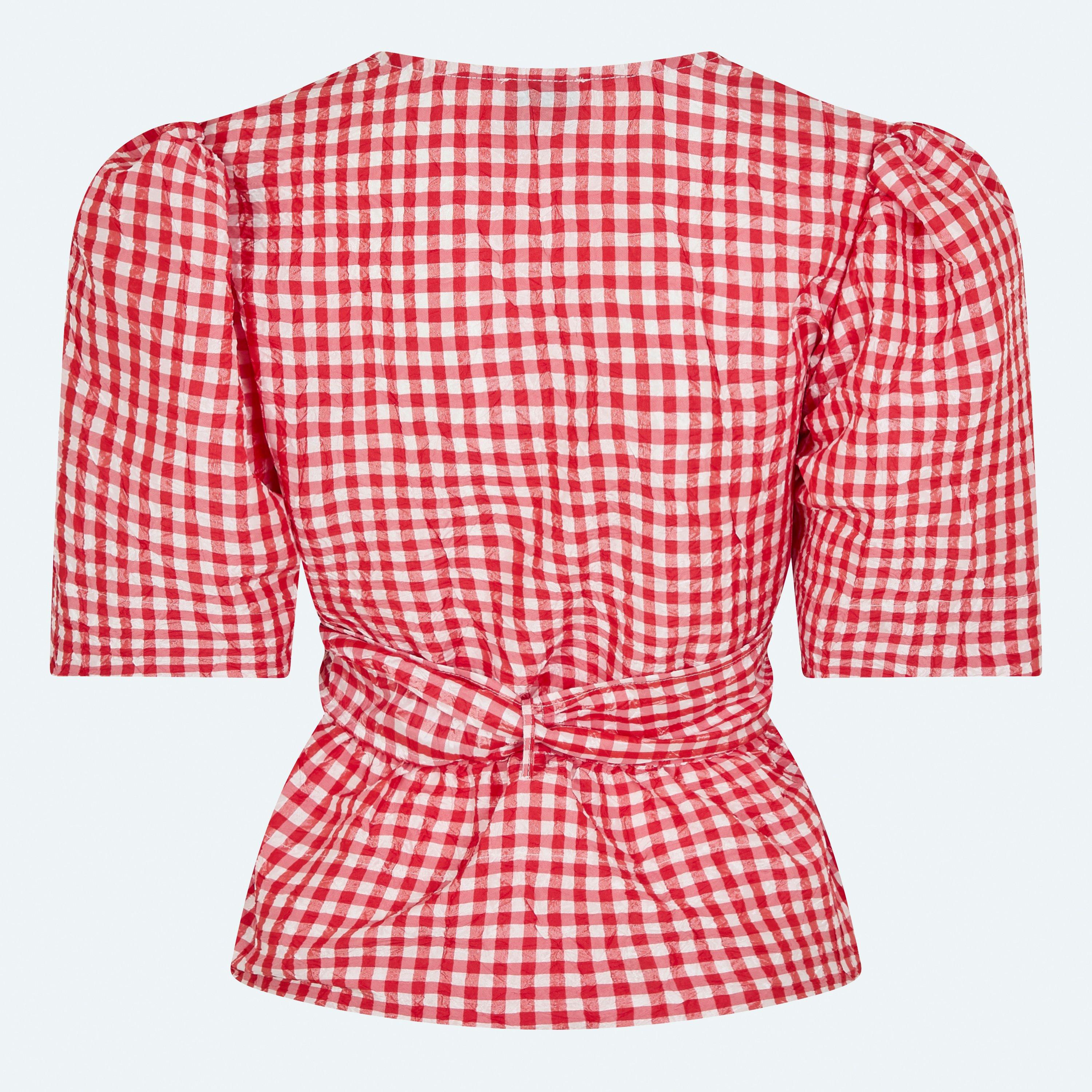 Red Alert - Ganni - Tie Blouse - 2