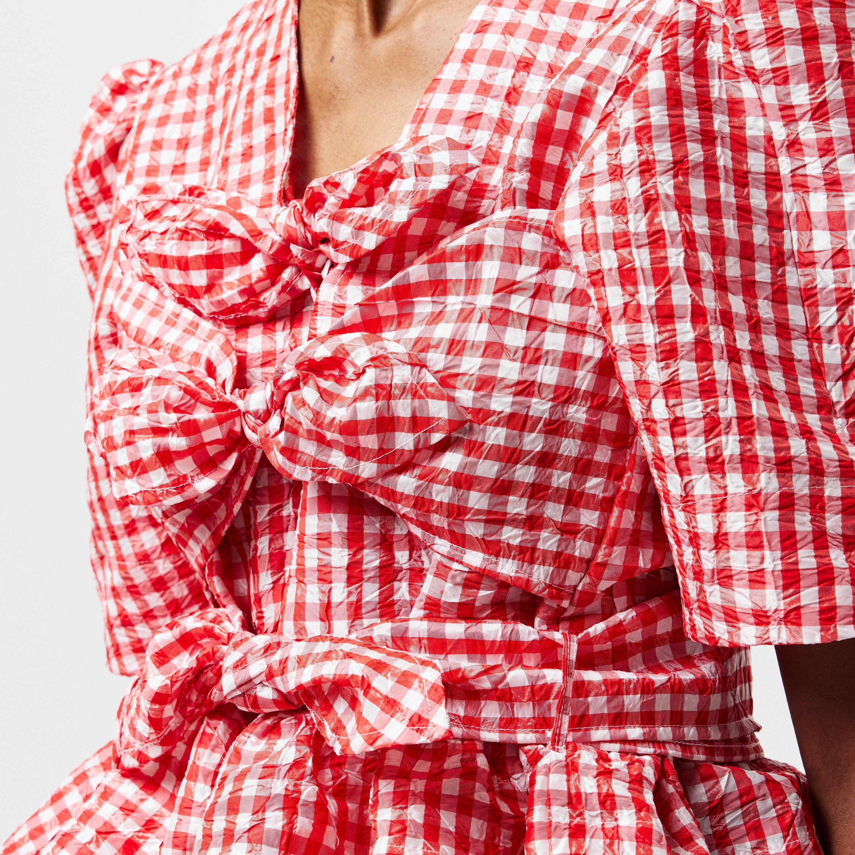 Red Alert - Ganni - Tie Blouse - 5