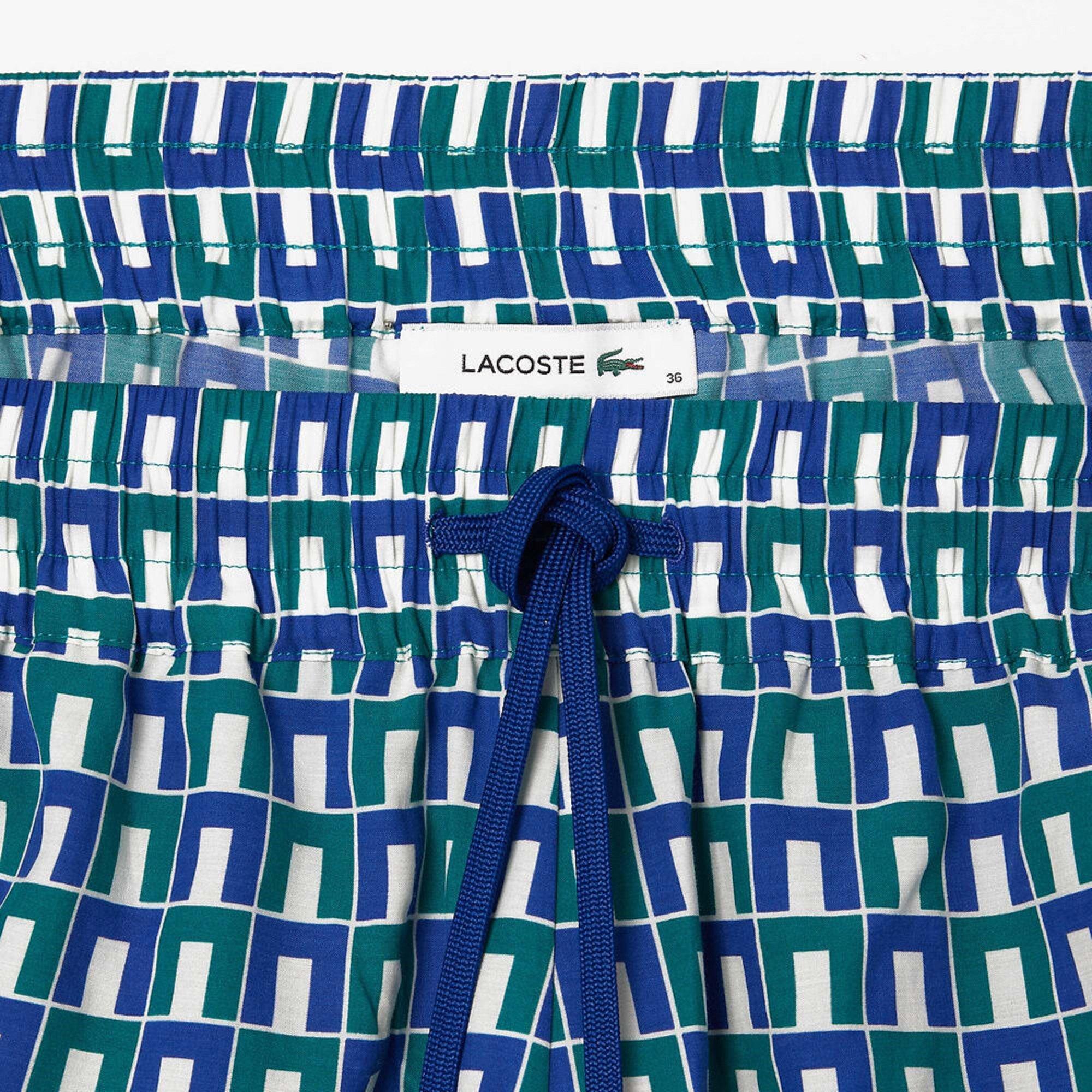 Mascarpone/Sloe - Lacoste - Women's Graphic Woven Tracksuit Shorts - 3