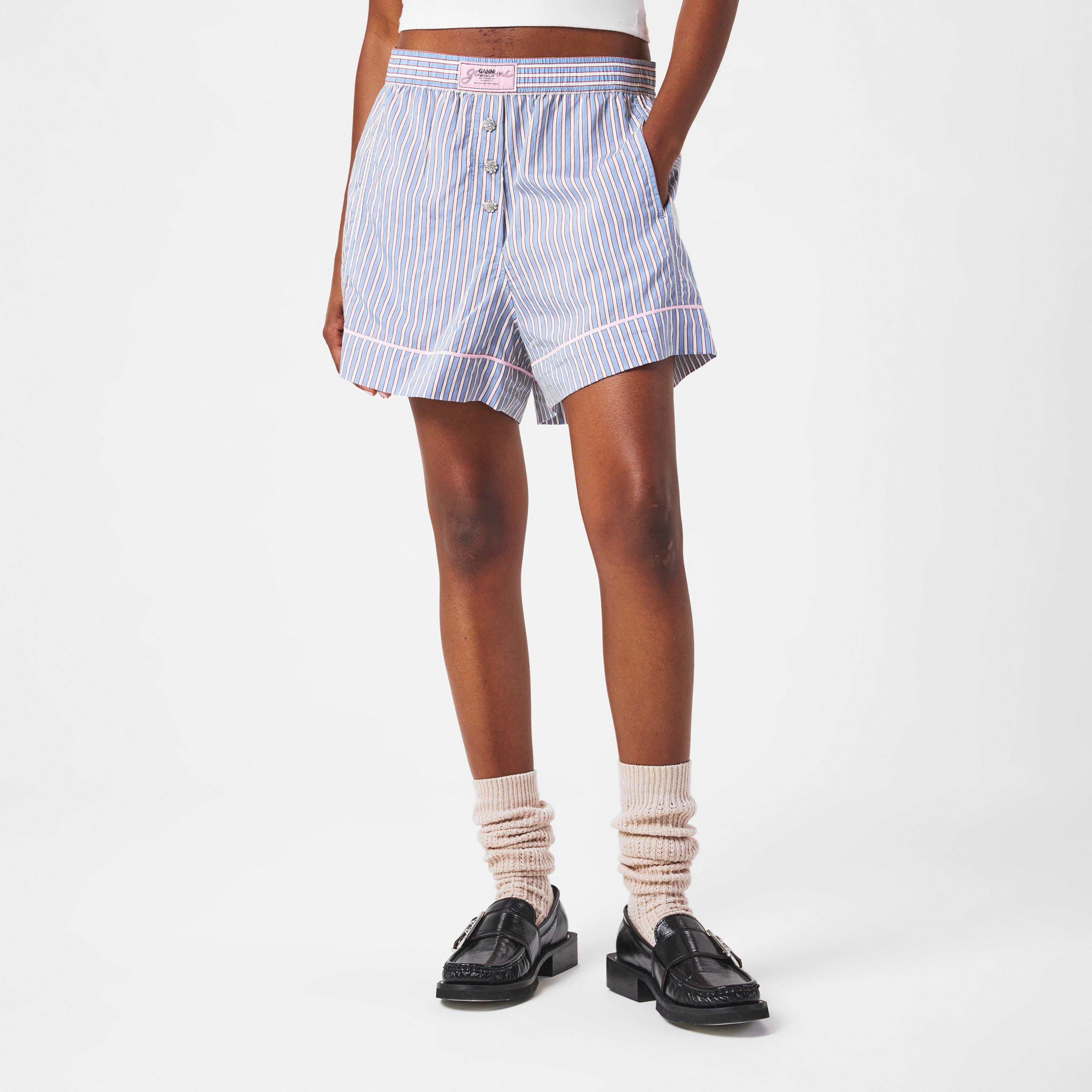 Soft Chambray - Ganni - Striped Shorts - 3