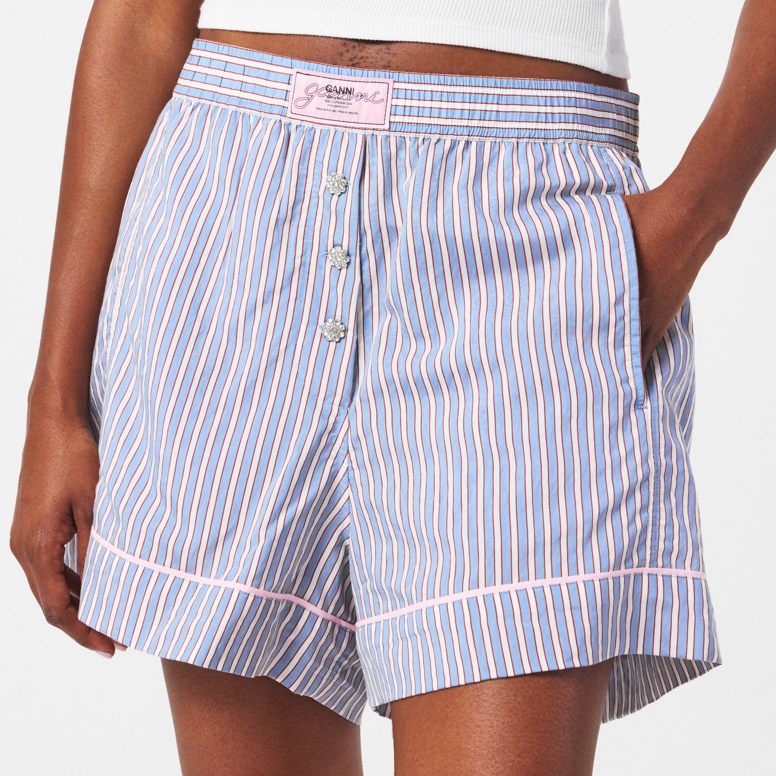 Soft Chambray - Ganni - Striped Shorts - 5