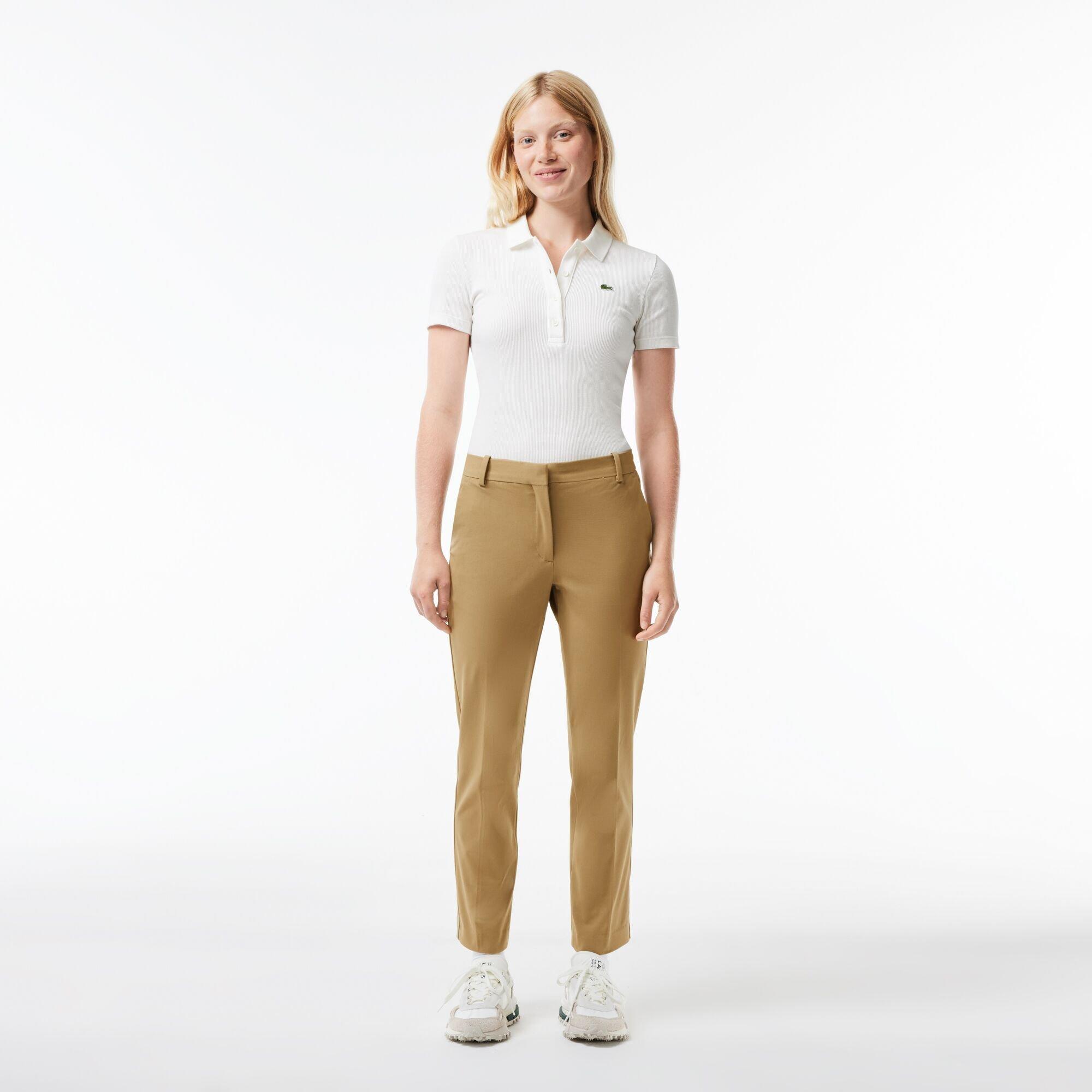 Lion - Lacoste - Women's Flat Front Tailored Fit Chinos - 1