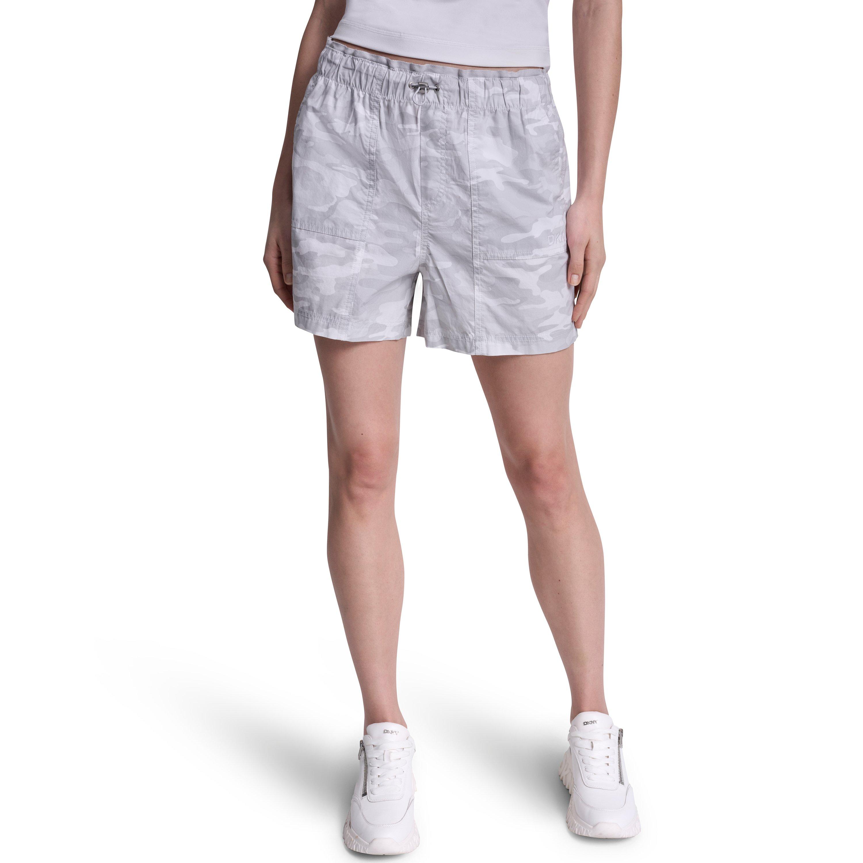 Dkny Women's Cargo Shorts - Camo Vapor Grey - 14 (L)