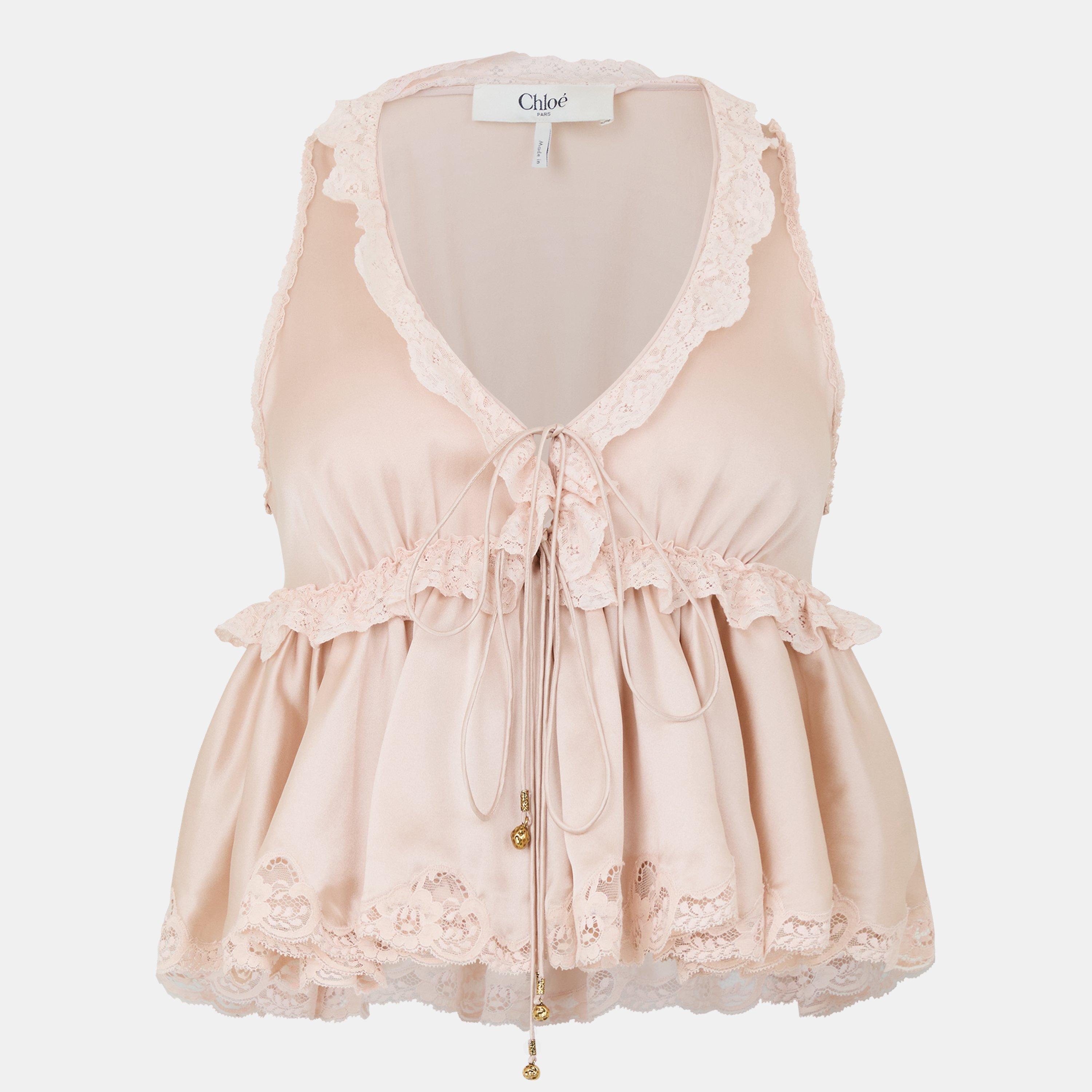 Rose Dust - Chloe - Women's Silk Short Sleeve Blouse - 1