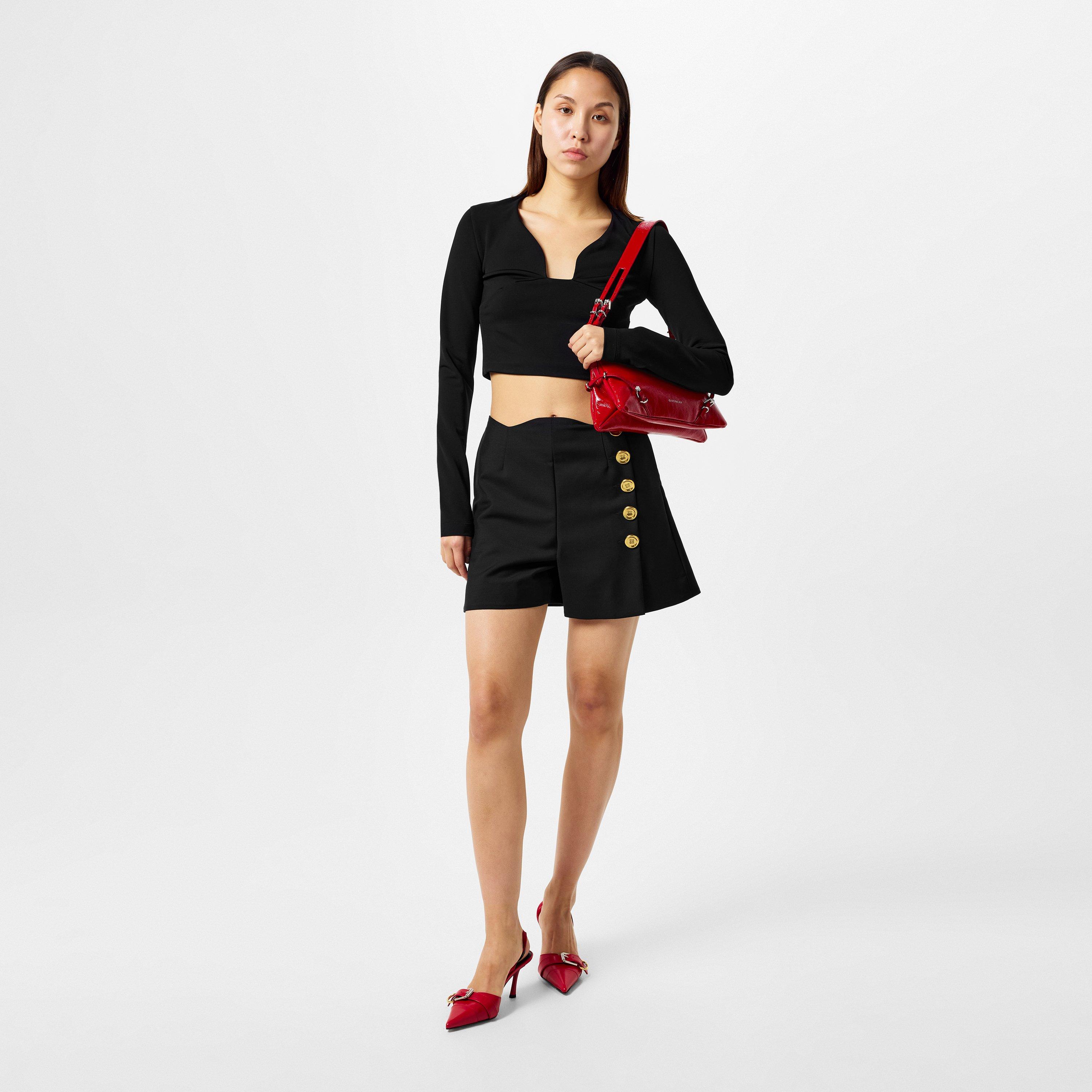 Black - GIVENCHY - Scaloped Shorts - 4