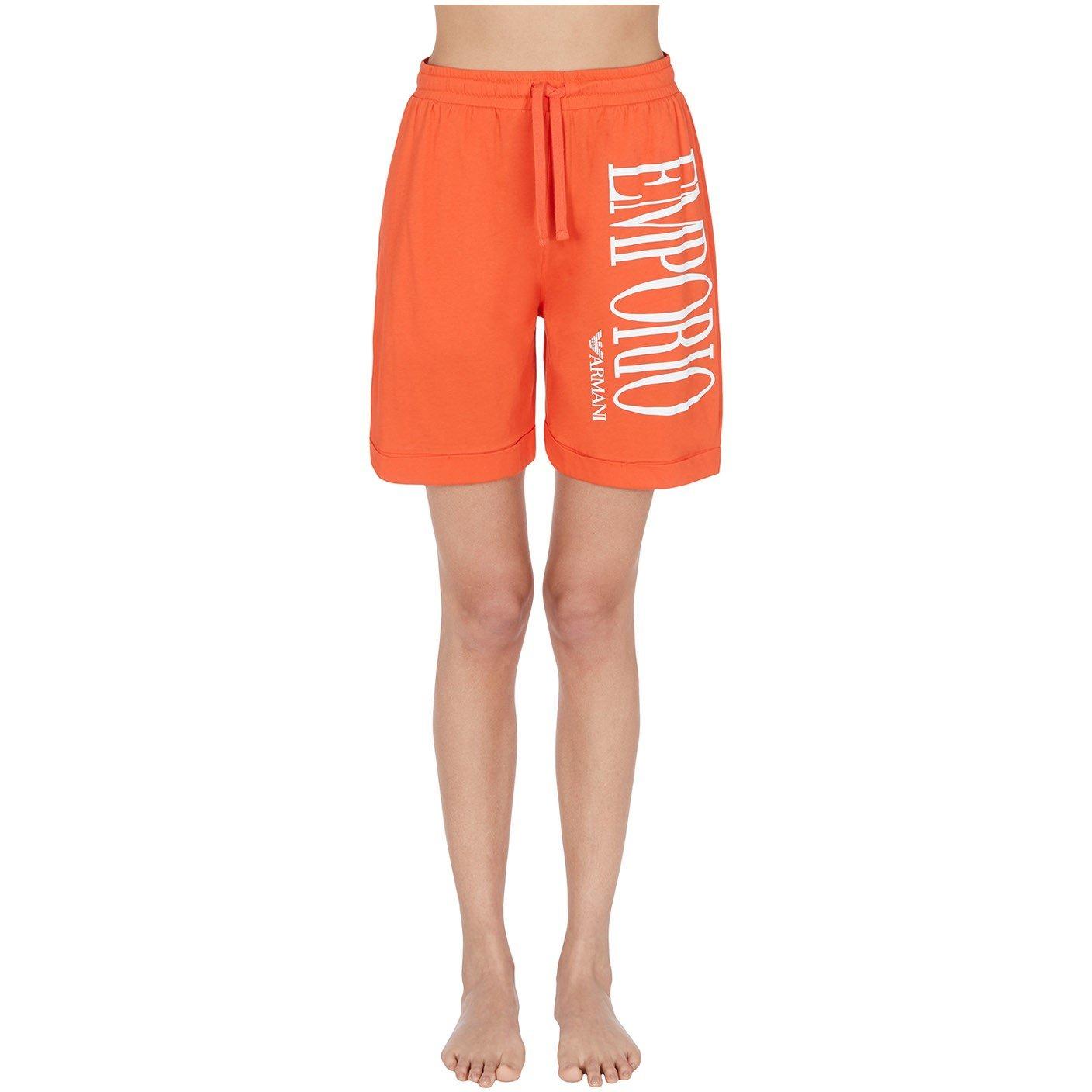 Orange Soda - Emporio Armani - Women's Fleece Jogger Shorts - 1