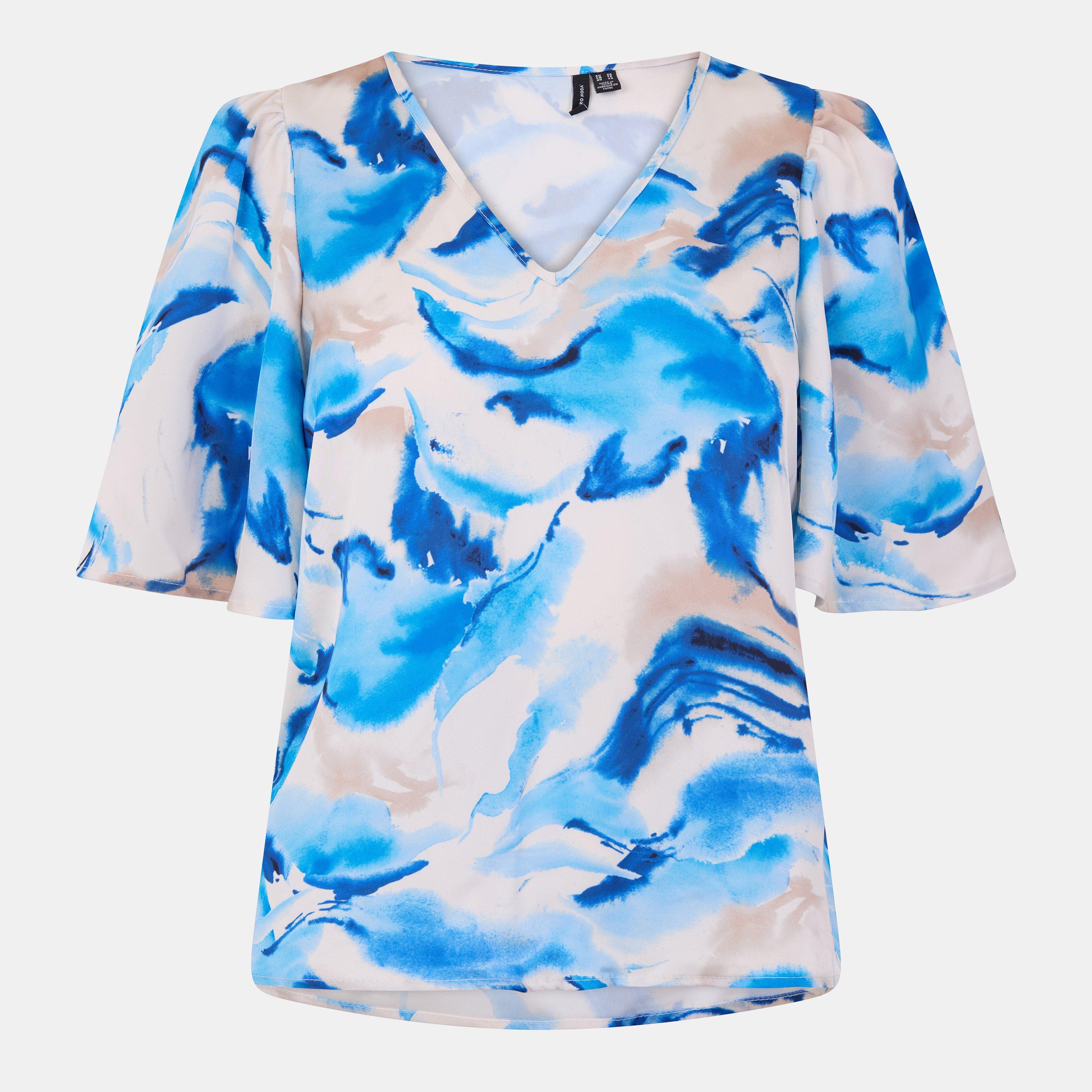 Birch - Vero Moda - Women's VM Lovie V-Neck Short-Sleeve Blouse - 1