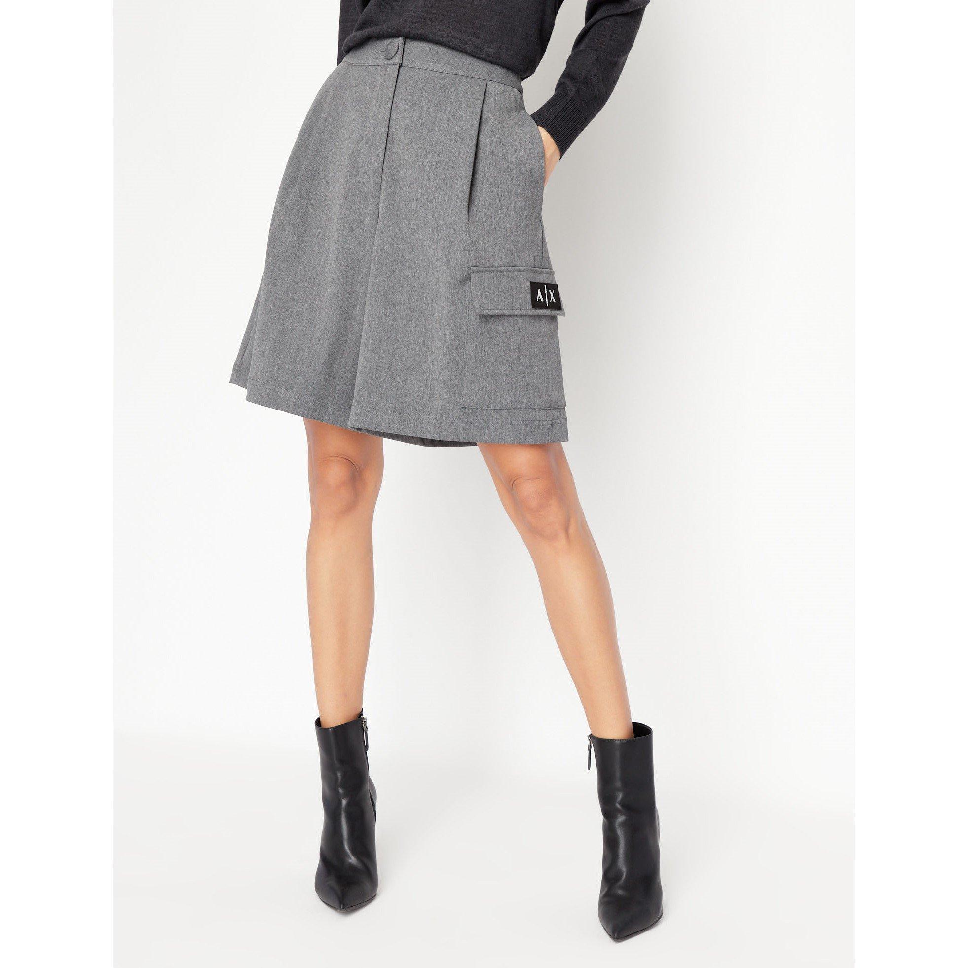 Dark Grey - Armani Exchange - Women's Cargo Shorts - 1
