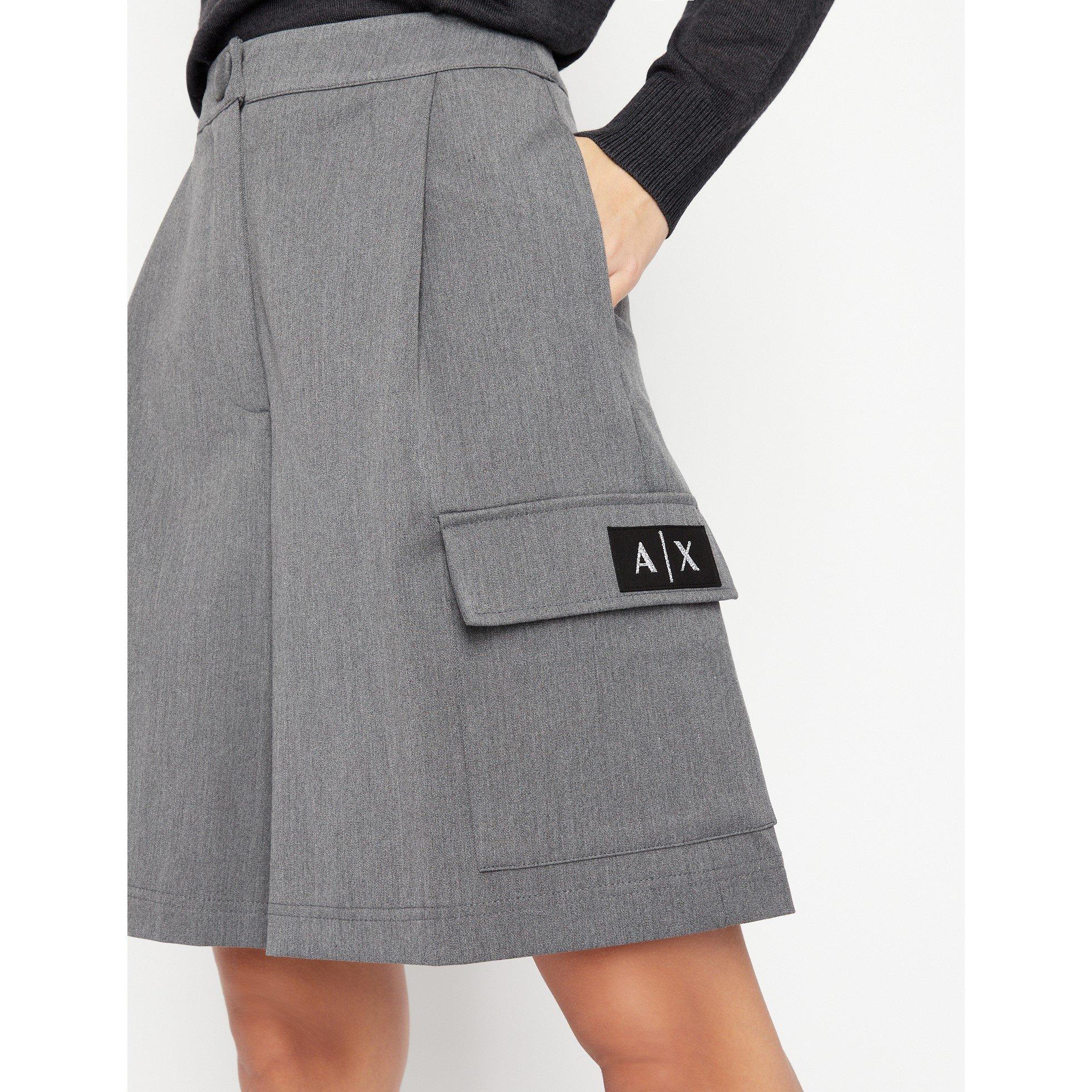 Dark Grey - Armani Exchange - Women's Cargo Shorts - 4