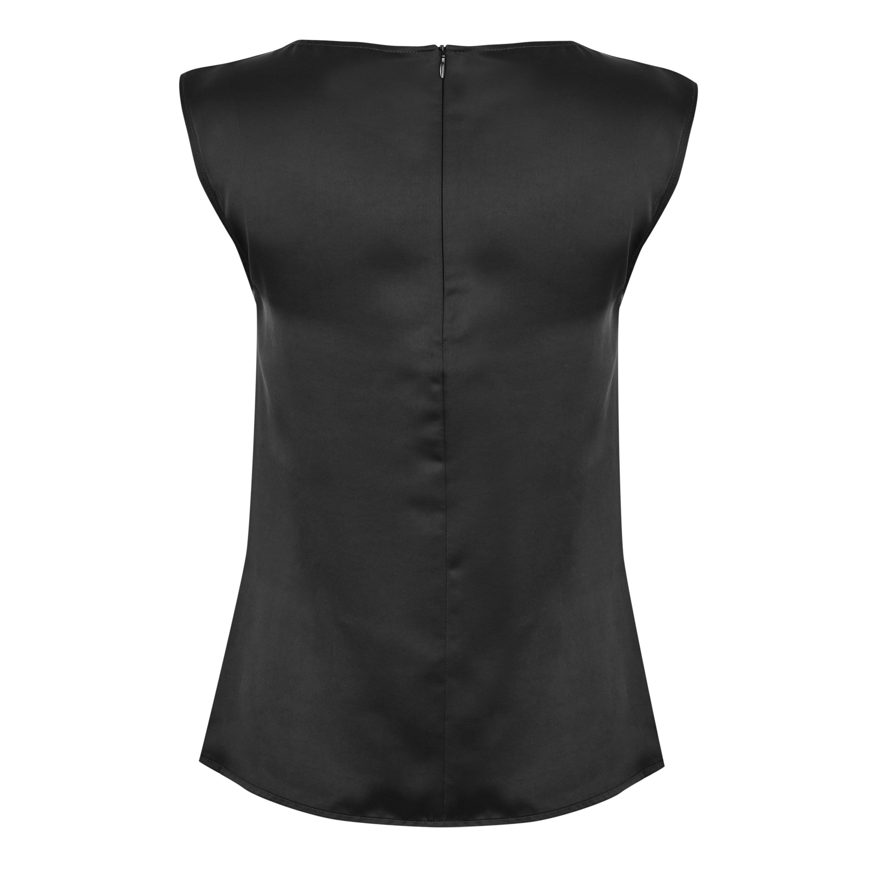 Nero - Emporio Armani - Women's Knot Detail Short-Sleeve Blouse - 2