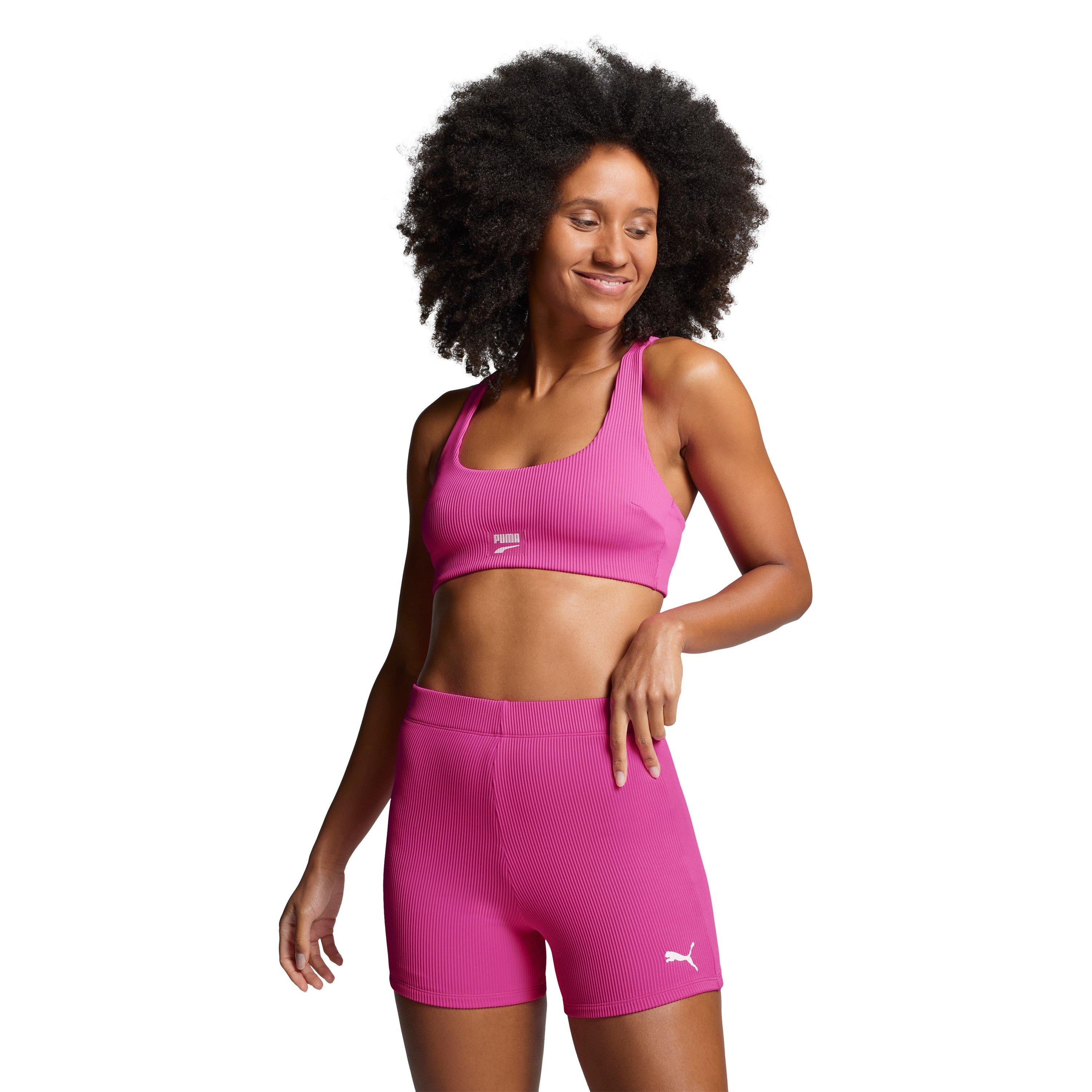 Neon Pink - Puma - Women's Ribbed Booty Shorts - 3