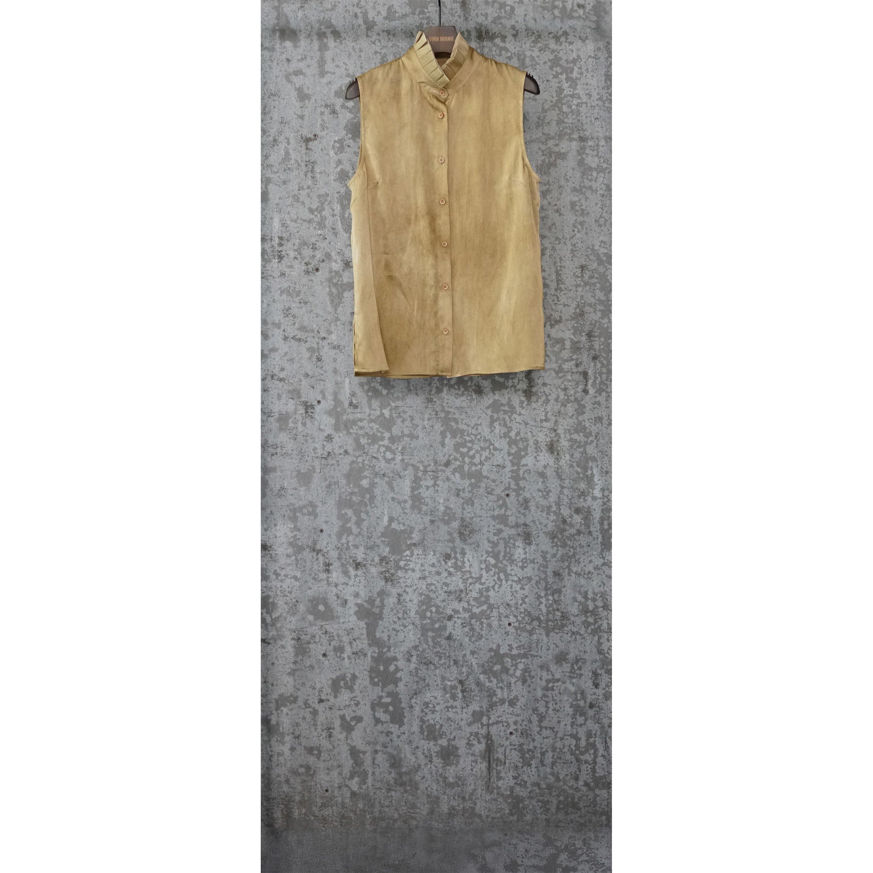 Tan - Uma Wang - Women's Tina Top Short Sleeve Blouse