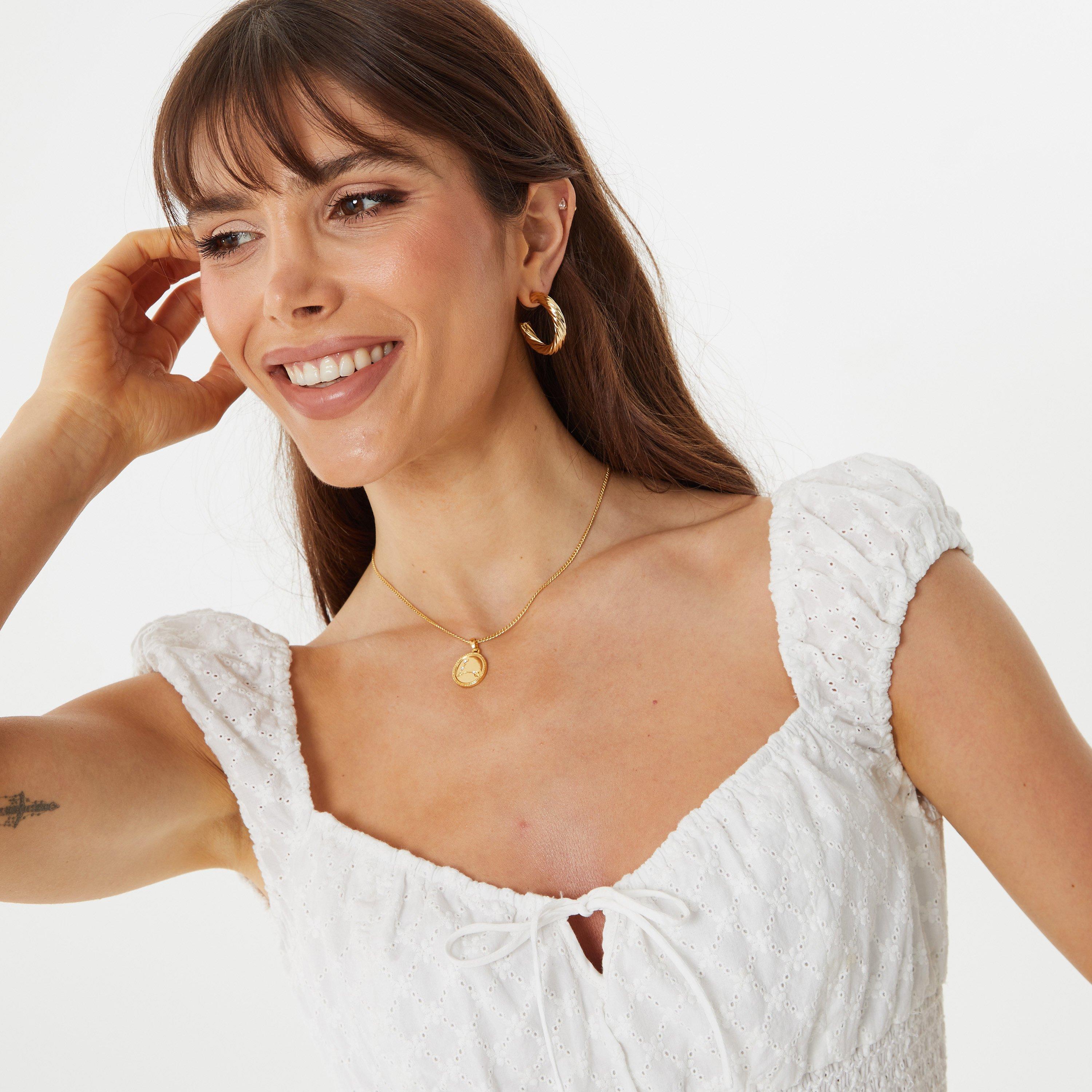 White - Jack Wills - Broderie Prairie Top - 3