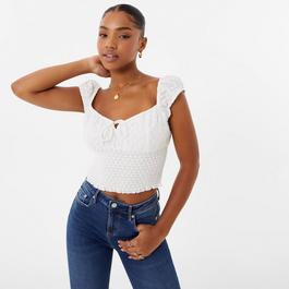 Jack Wills JW Broderie Prairie Top