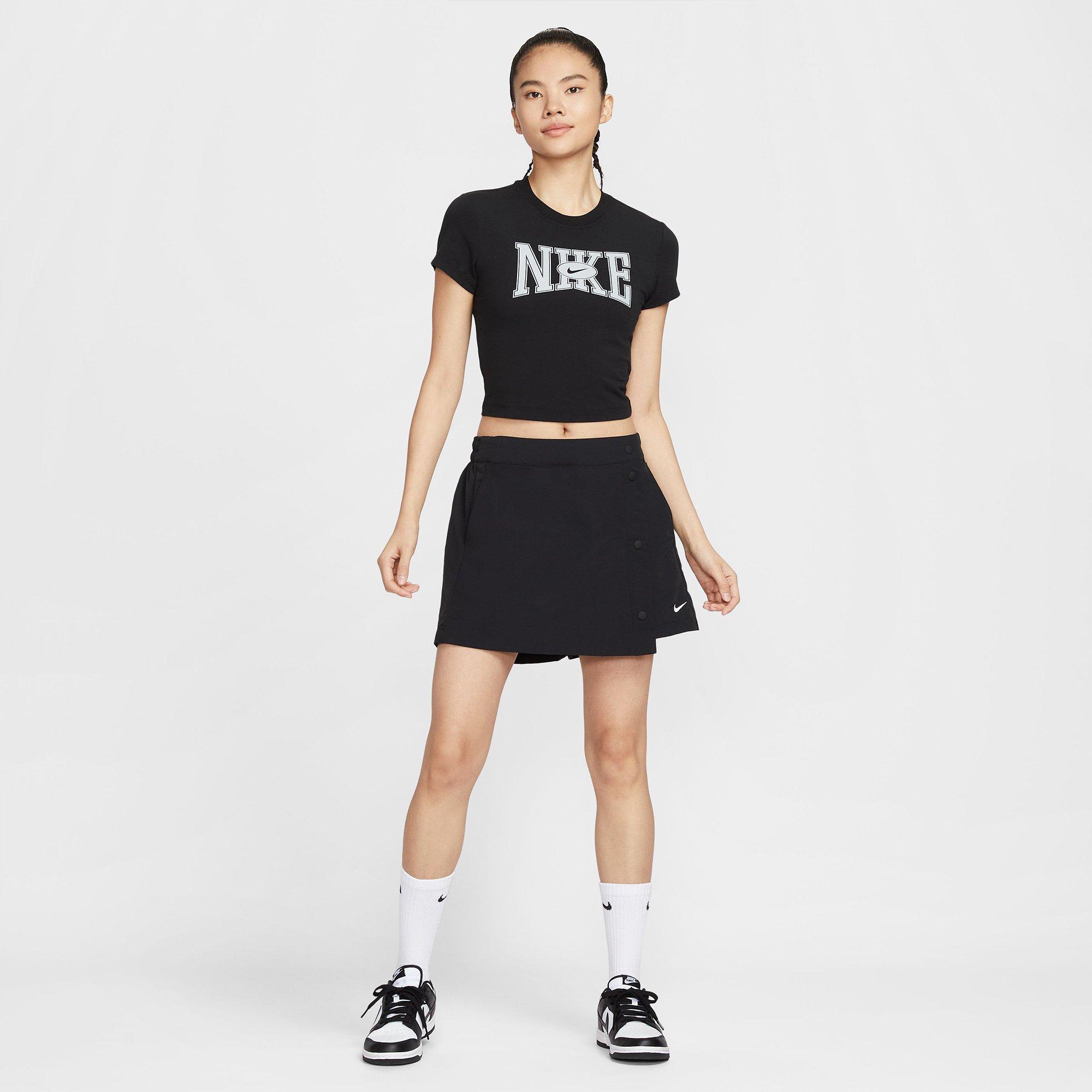 Black/White - Nike - Nike Sportswear Essential Womens Woven Skort - 4