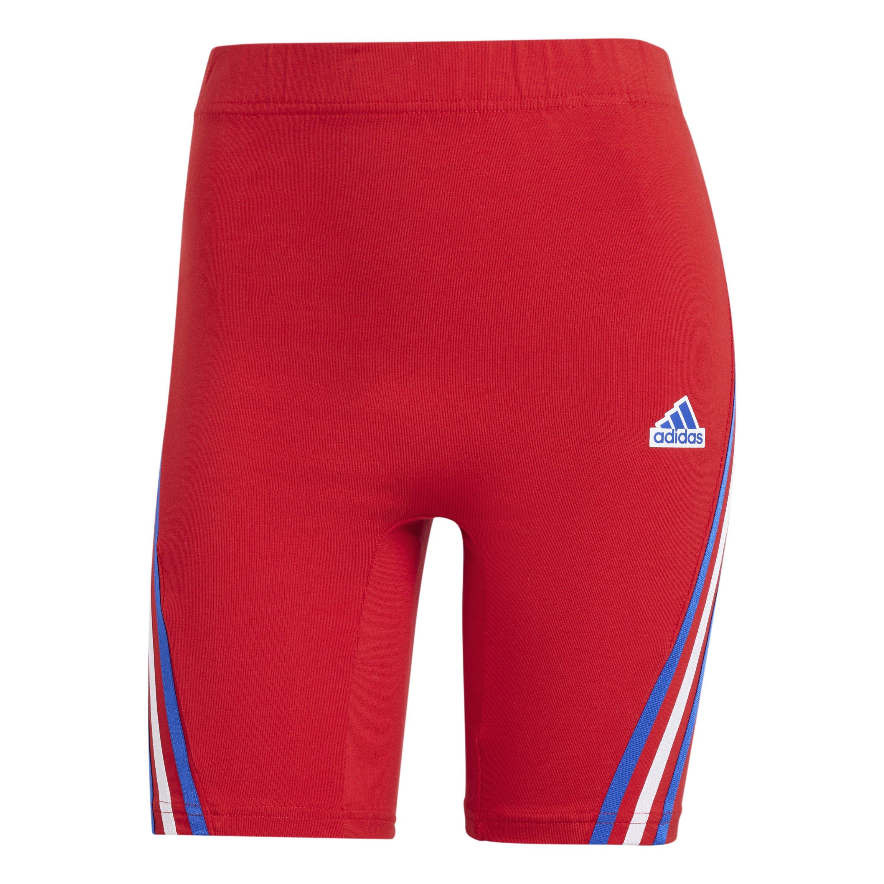 Adidas Women's Biker Shorts - Red - 8 (XS)