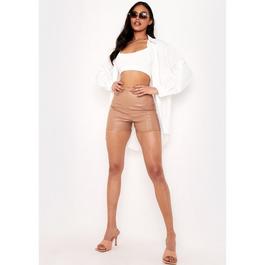 Missy Empire Leather Cycle Shorts