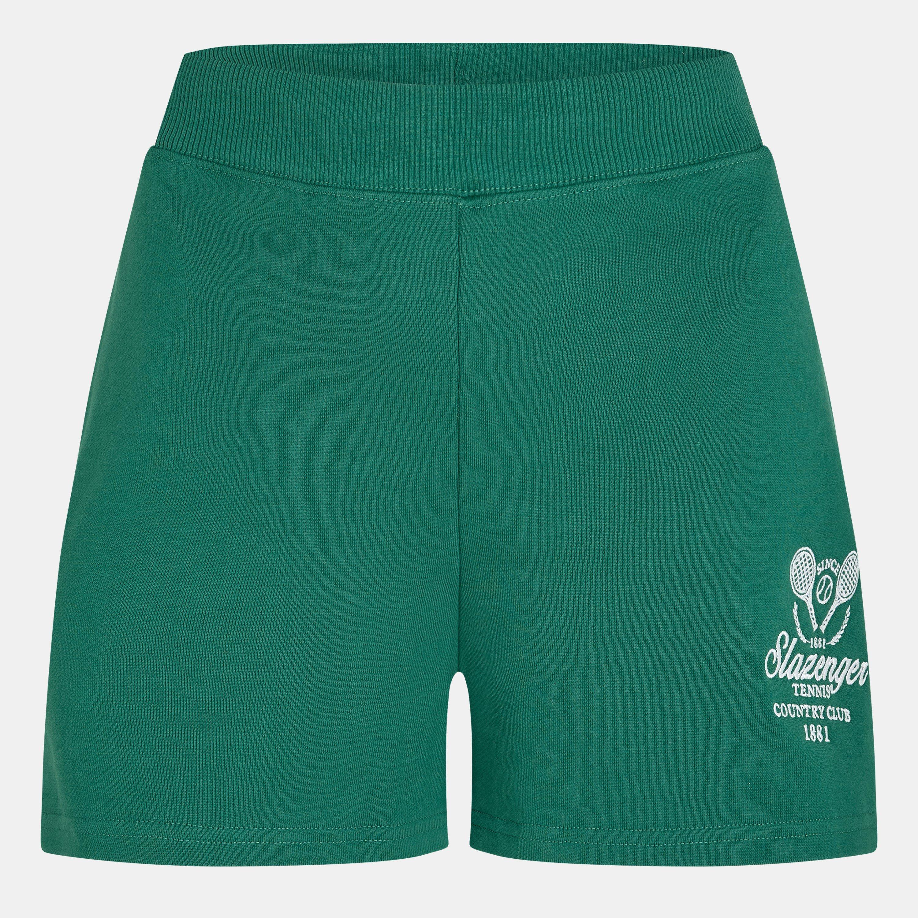 Slazenger Women's Fleece Jogger Shorts - Green - 10 (38)
