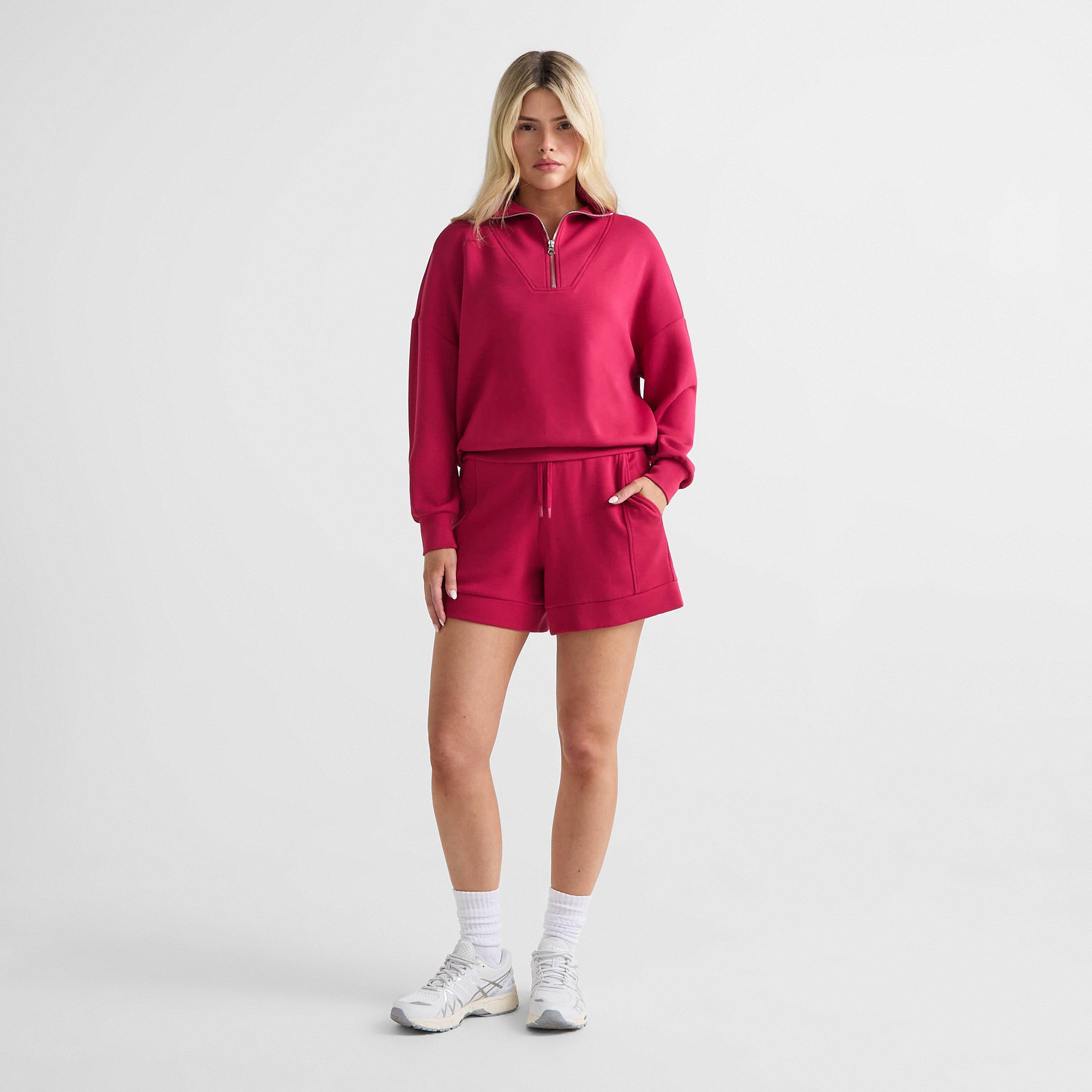 rich raspberry - Varley - Women's Fleece Jogger Shorts - 5
