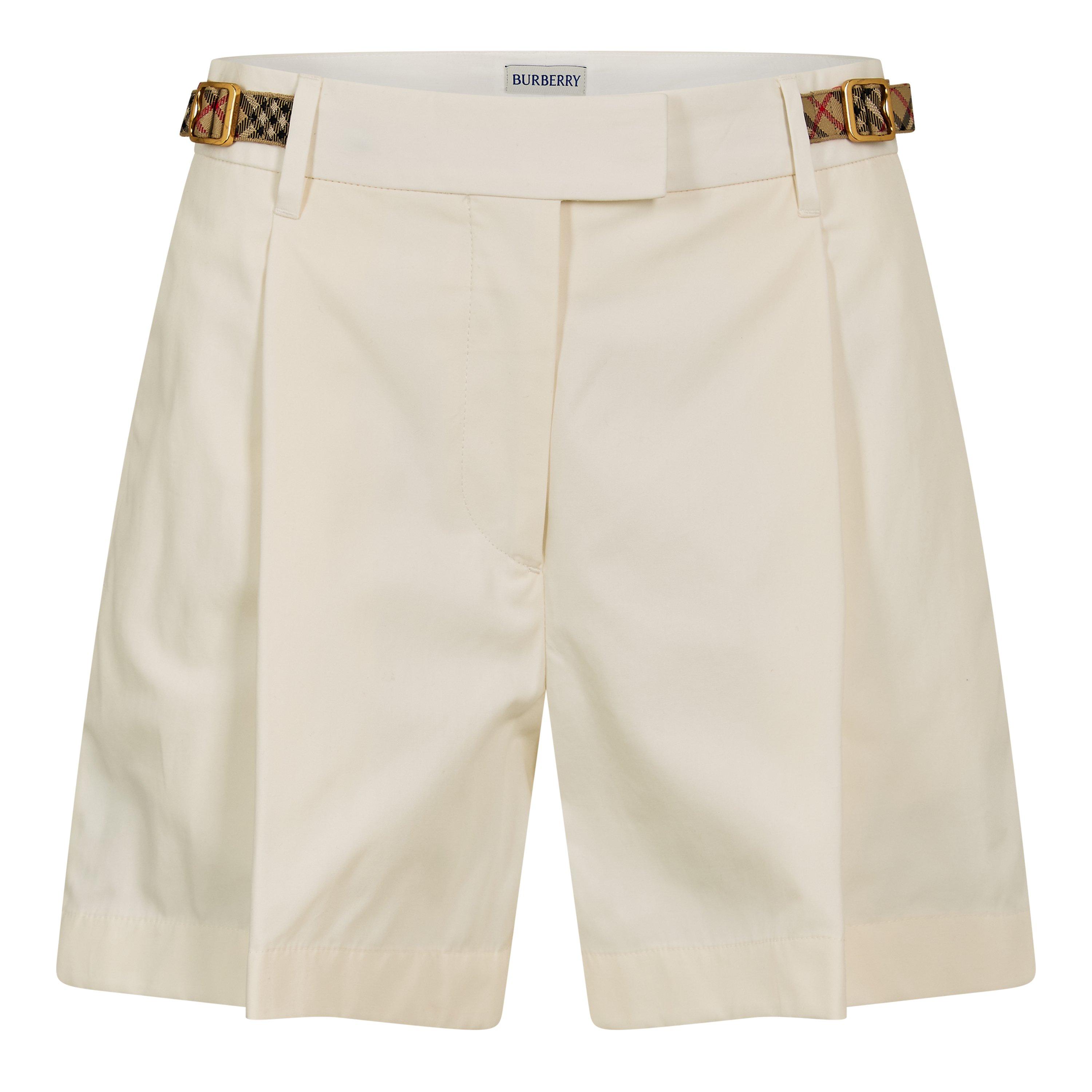 Seashell White - Burberry - Women's Tailored Shorts - 1