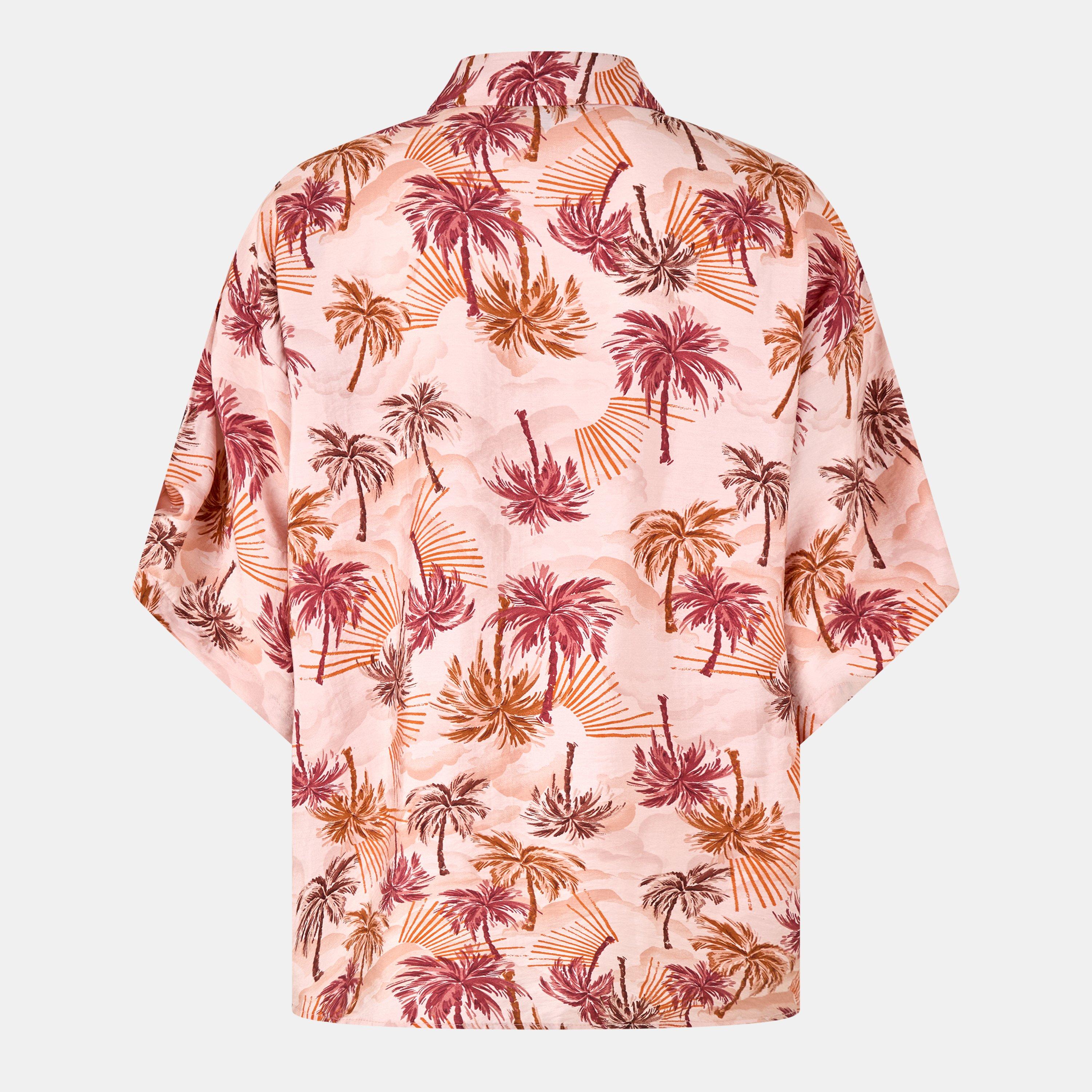 sunkissed palm - Biba - Women's Short-Sleeve Blouse - 2