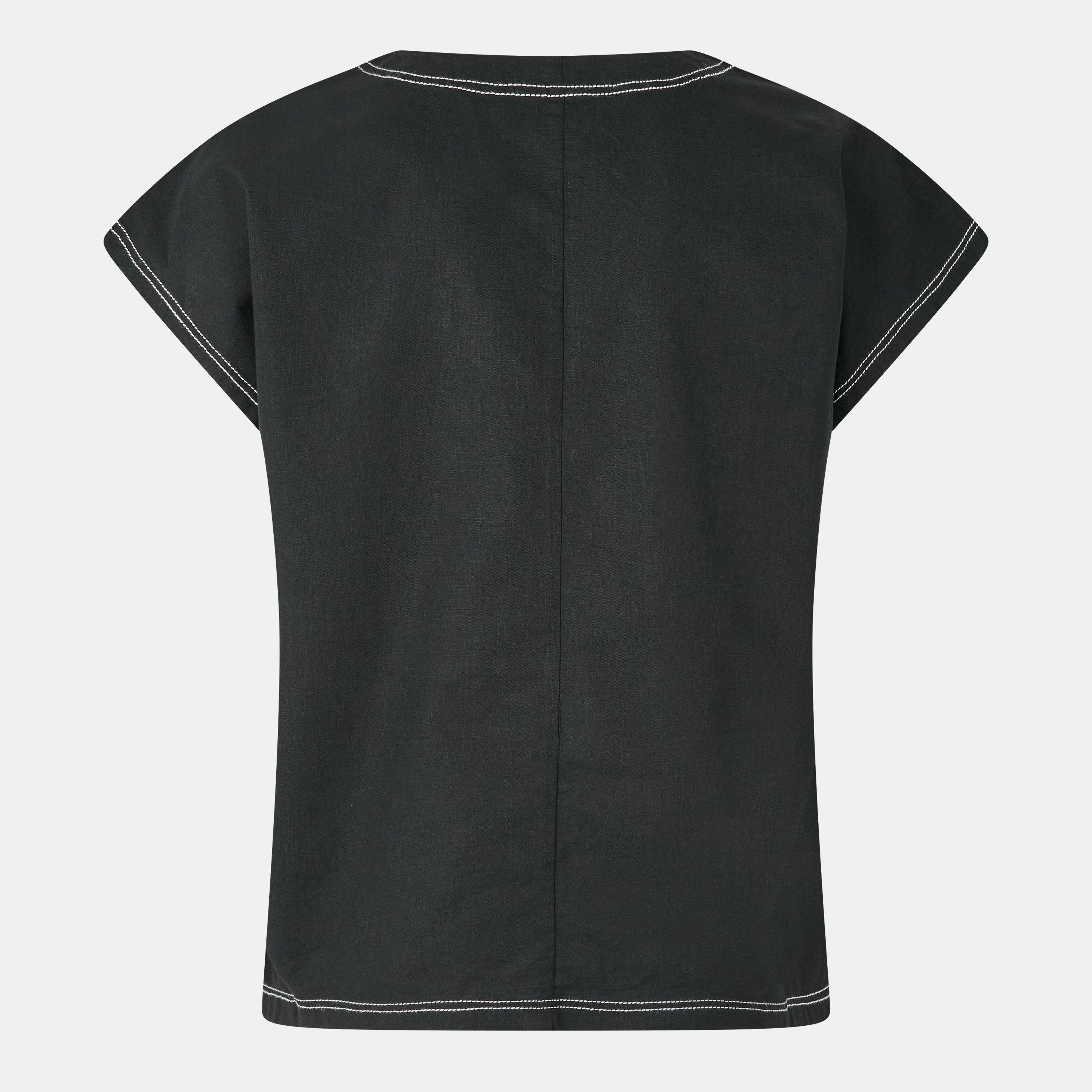 Black - Vero Moda - Dakota Short-Sleeve Blouse - 2
