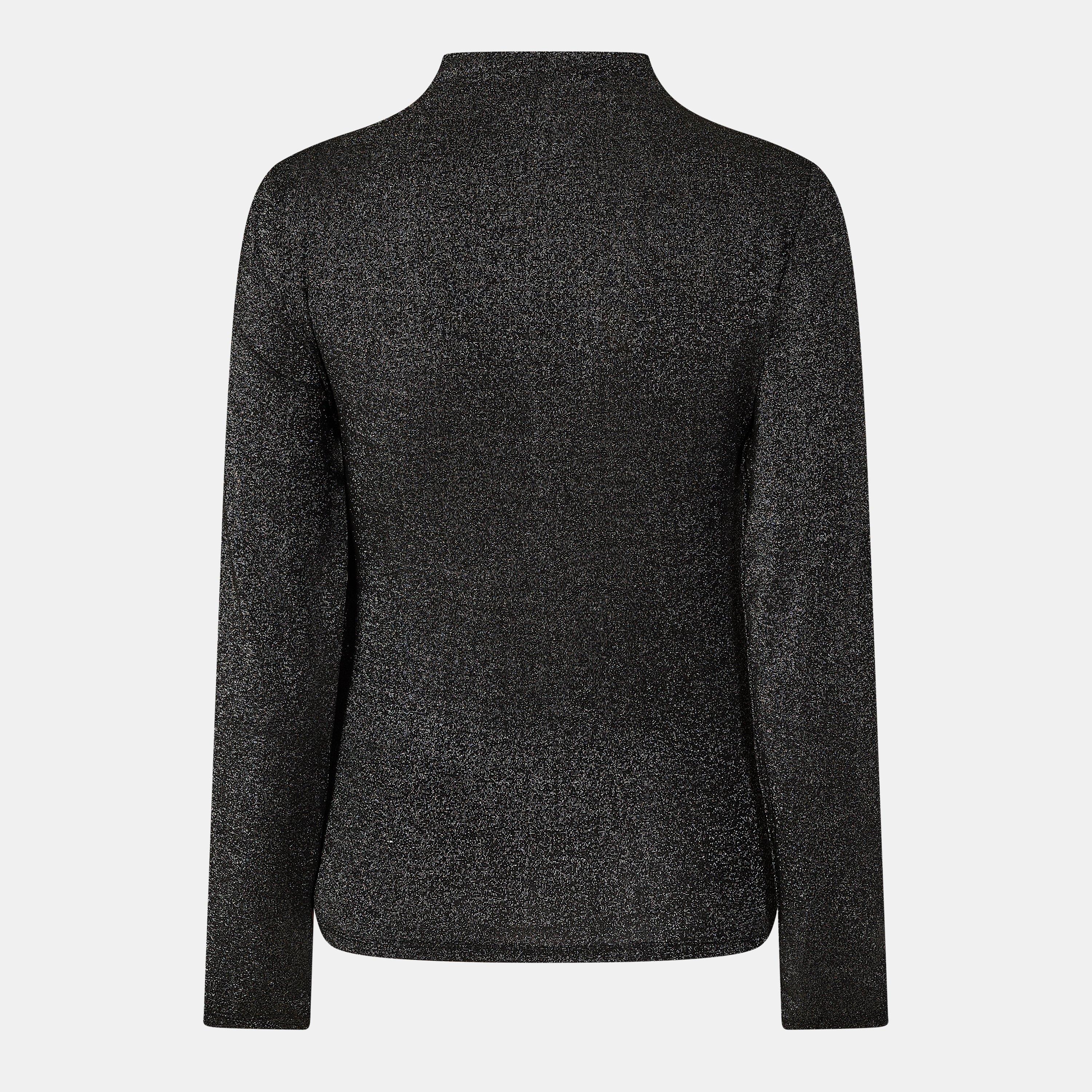 Black - Pieces - Short-Sleeve Blouse - 2