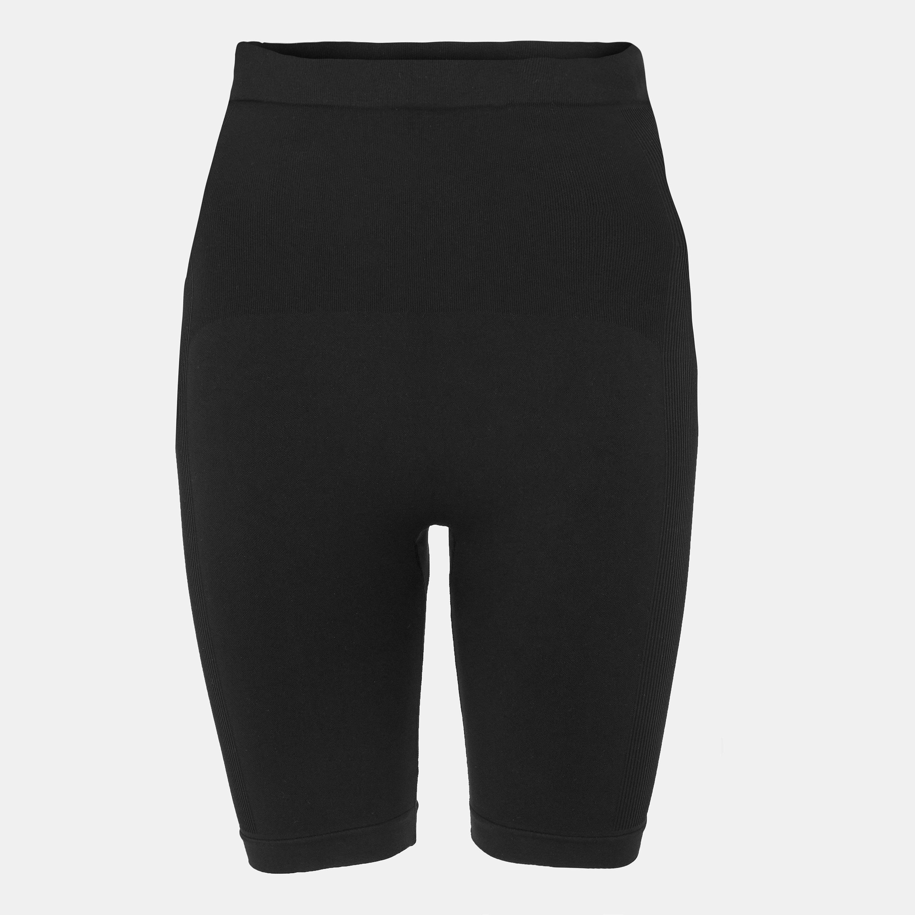 Black/White - Balenciaga - Women's Minimalist Body-Contouring Cycling Shorts - 1