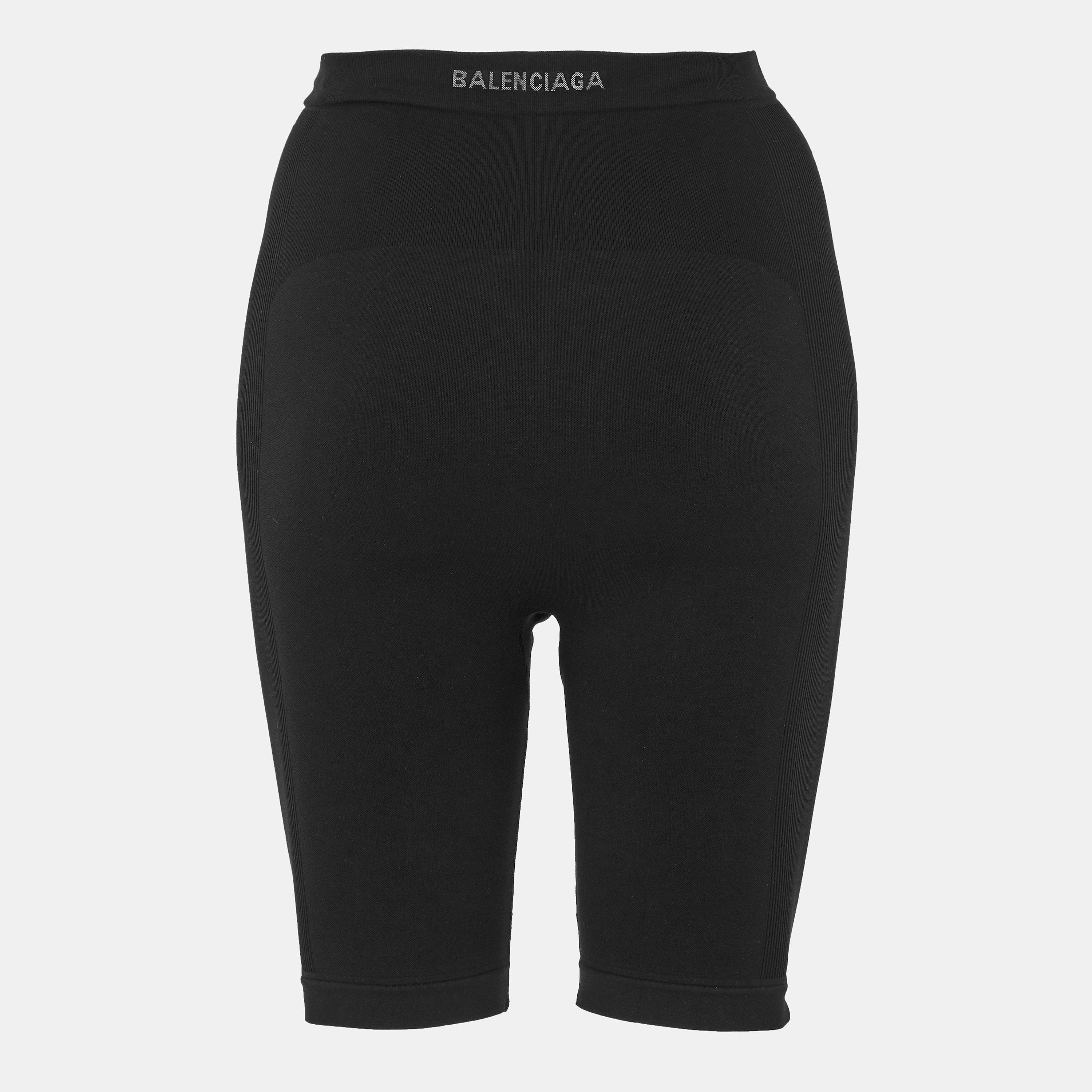 Black/White - Balenciaga - Women's Cycling Shorts - 2