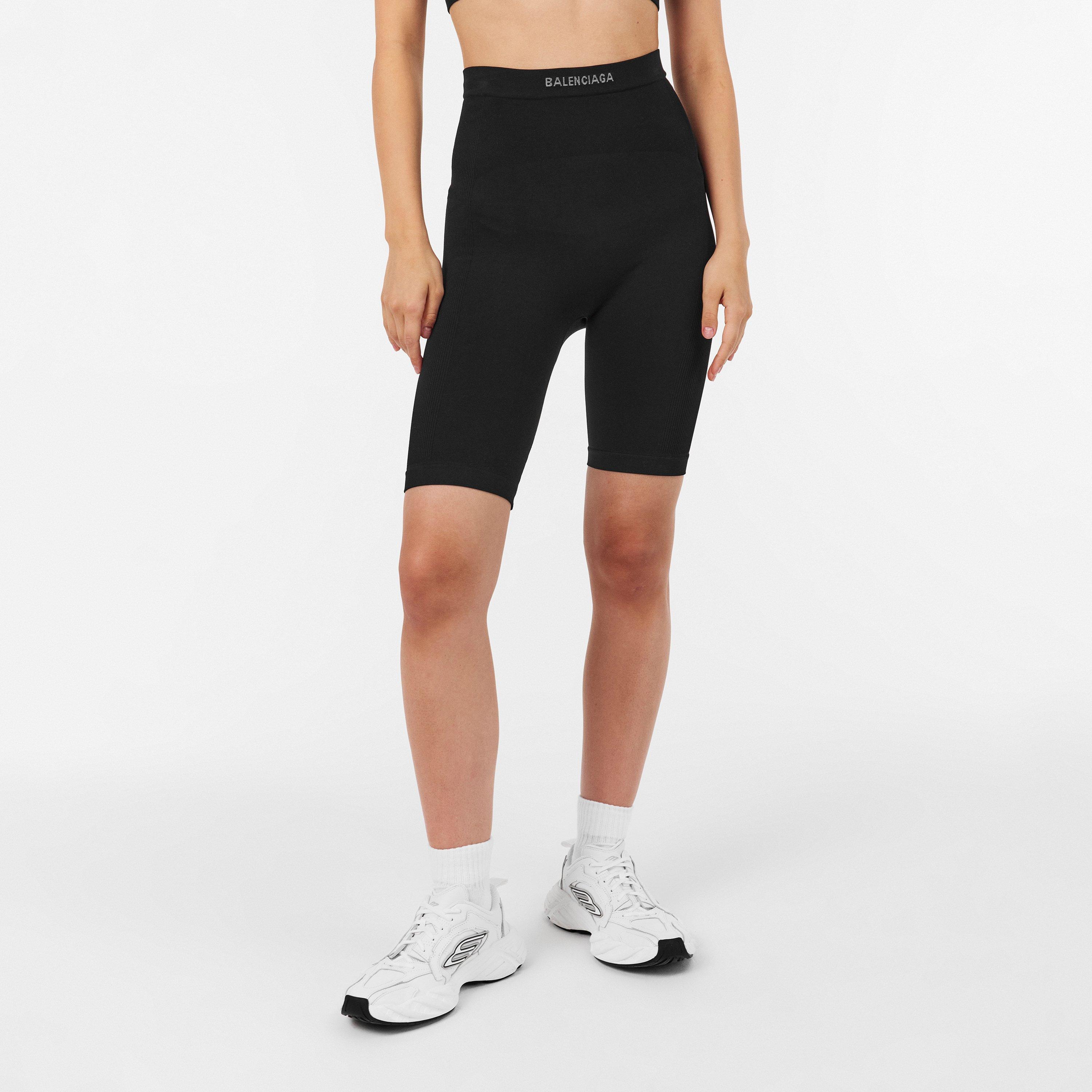 Black/White - Balenciaga - Women's Cycling Shorts - 3