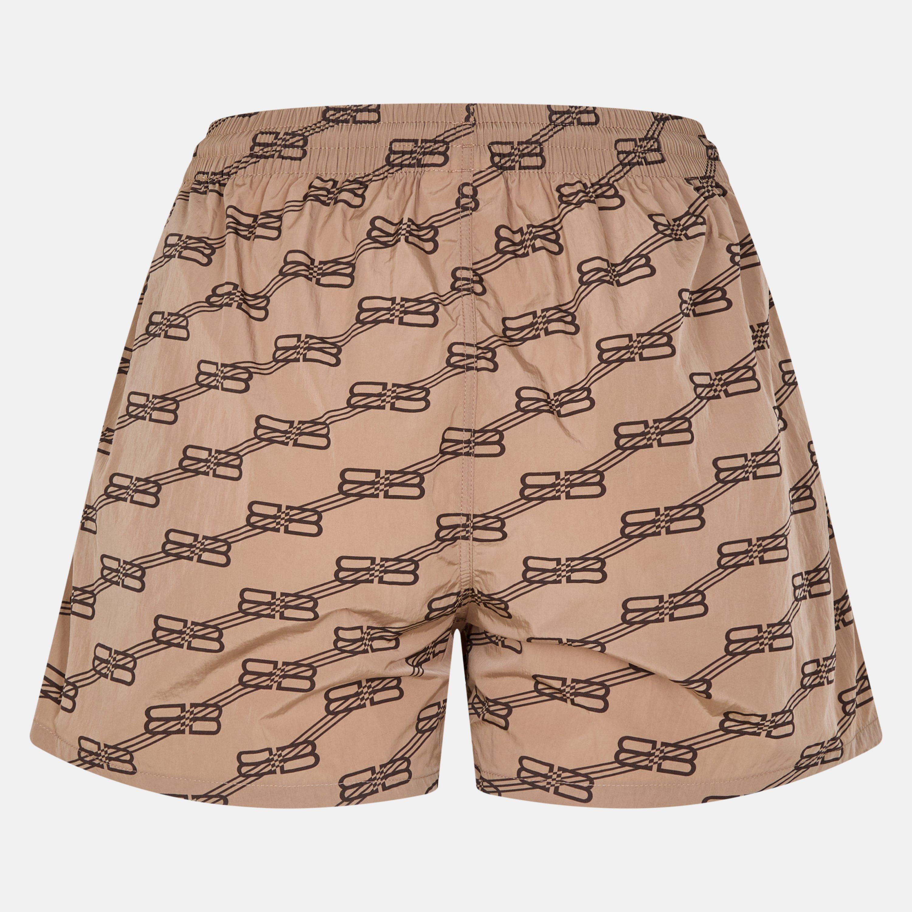 Beige/Brown - Balenciaga - Women's Jersey Shorts - 2