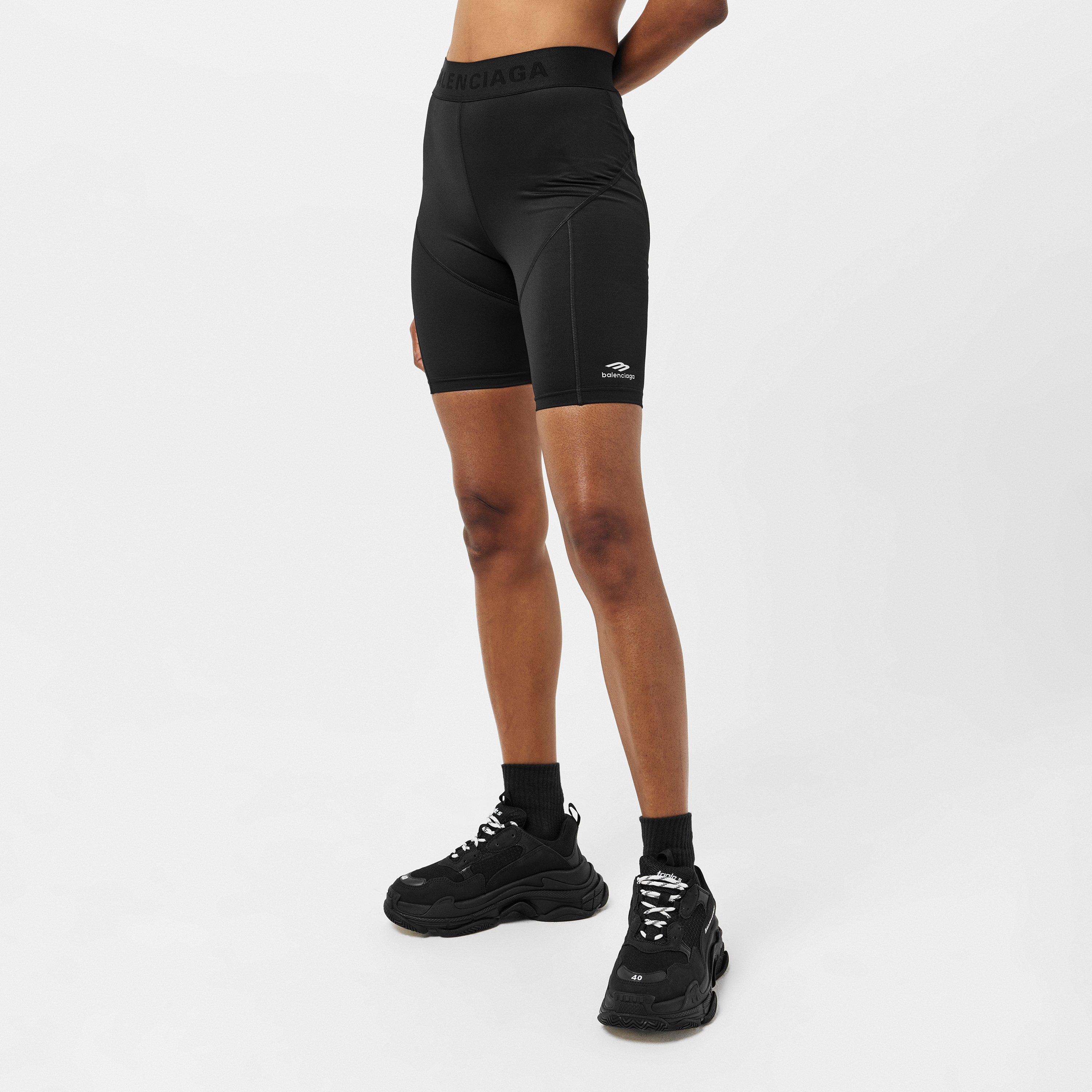 Black/White - Balenciaga - Women's Jersey Shorts - 3