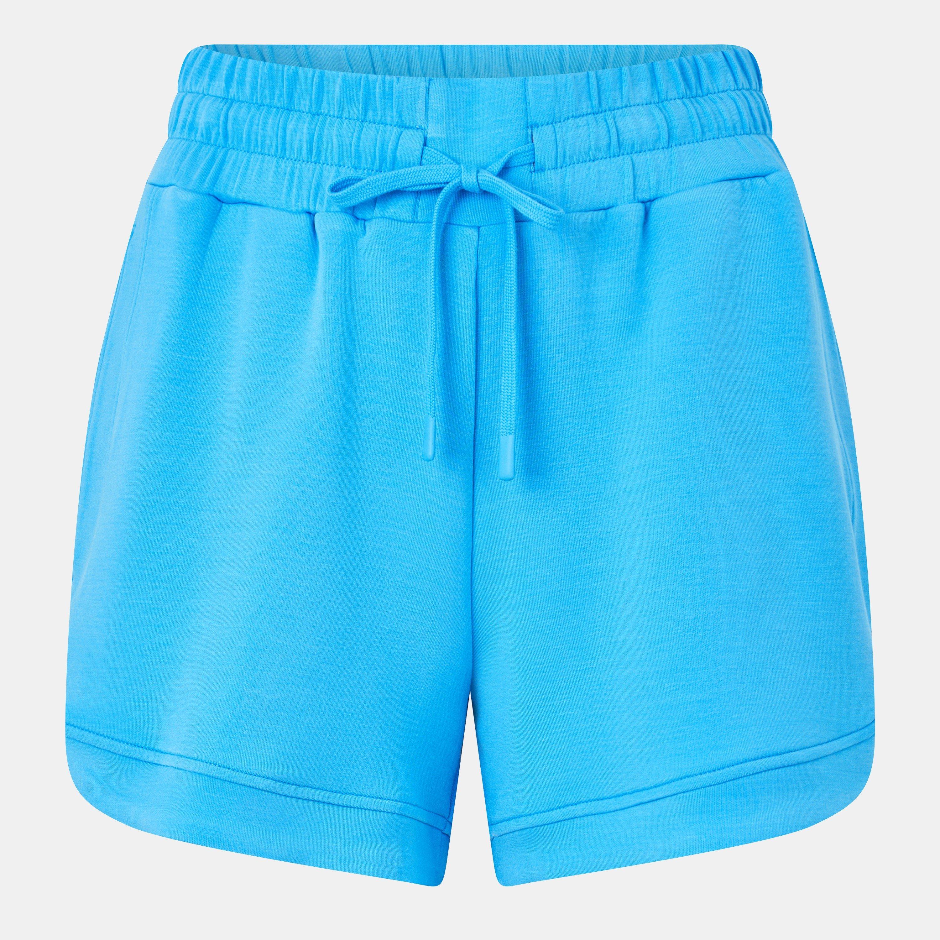 Azure Blue - Varley - Women's Ollie Fleece Relaxed Fit Jogger Shorts - 1