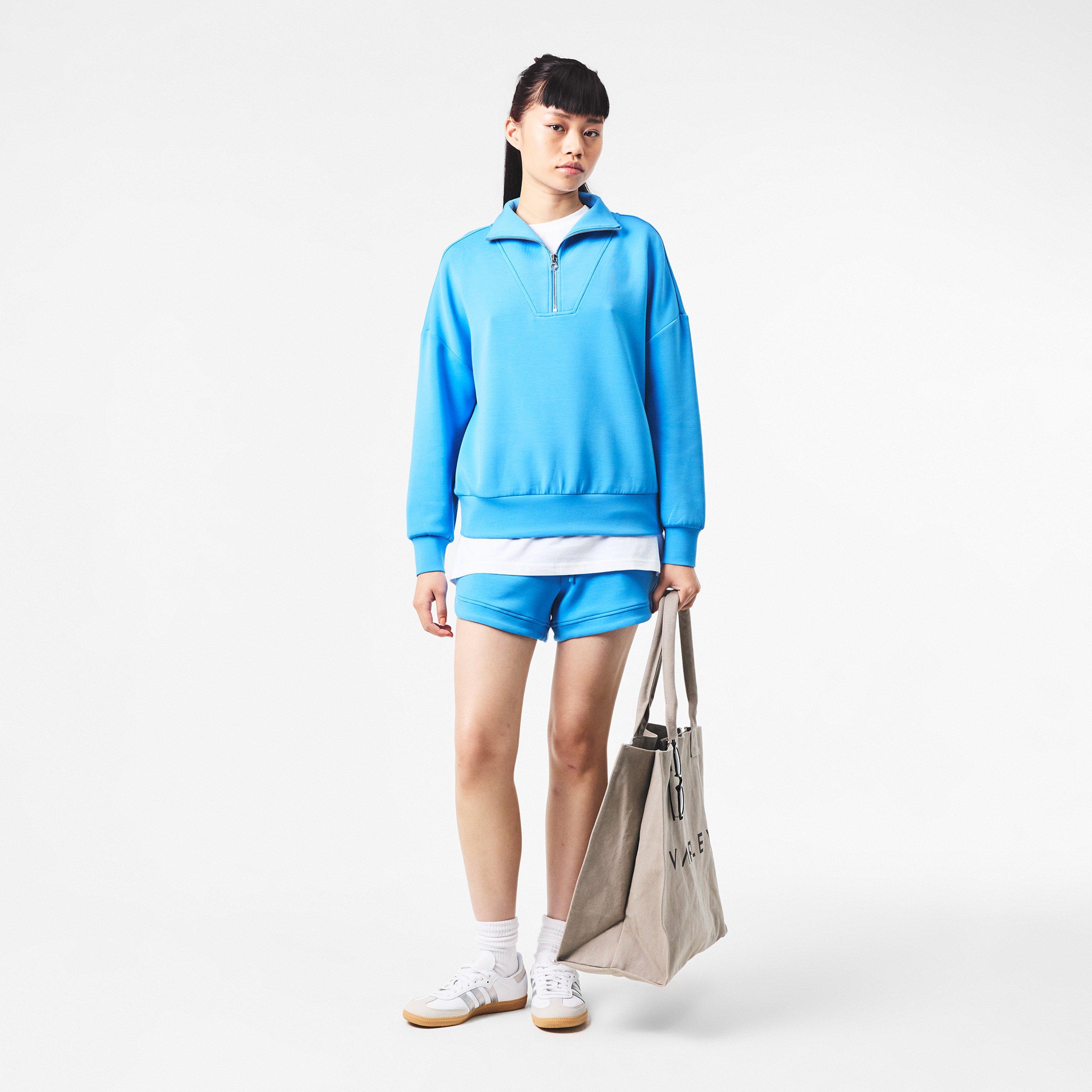 Azure Blue - Varley - Women's Ollie Fleece Jogger Shorts - 6