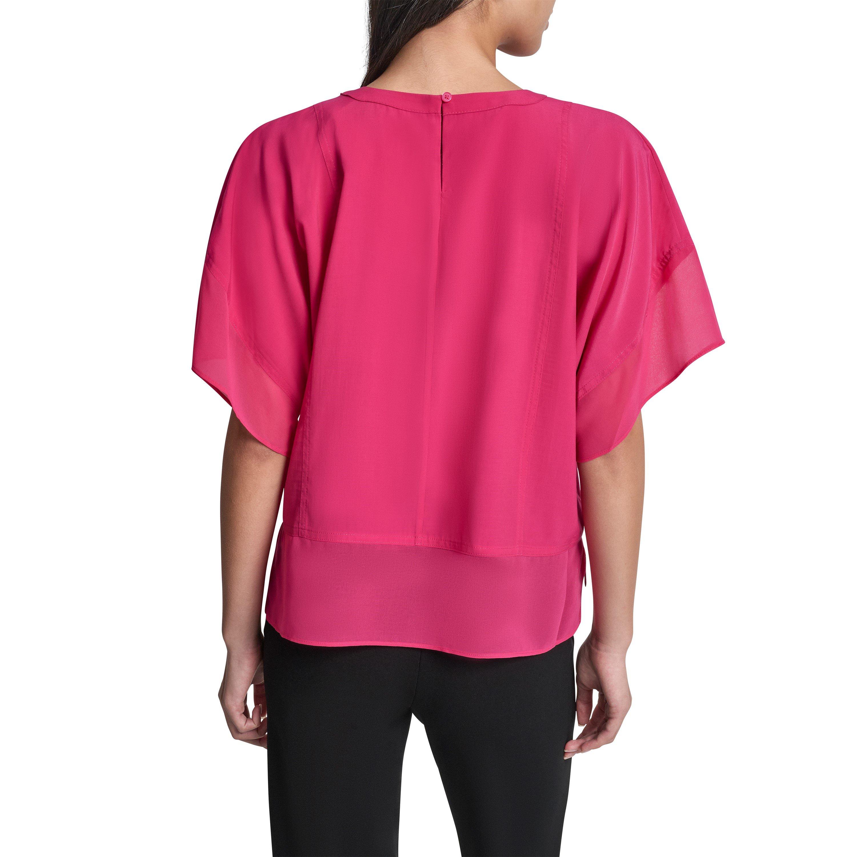 Hot Pink - DKNY - DKNY Dolman Top Ld62 - 3