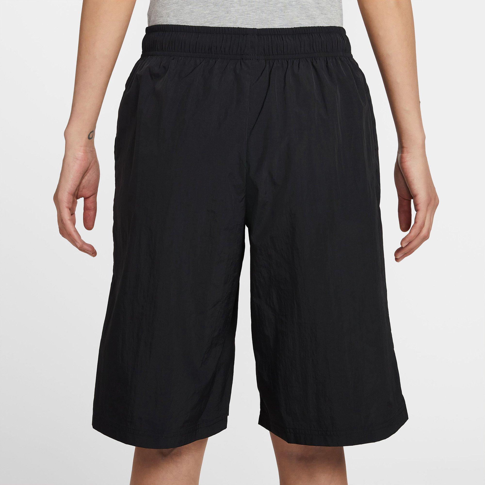 Black/Sail - Nike - Sportswear Womens Mid-Rise Loose Knee-Length Shorts - 3