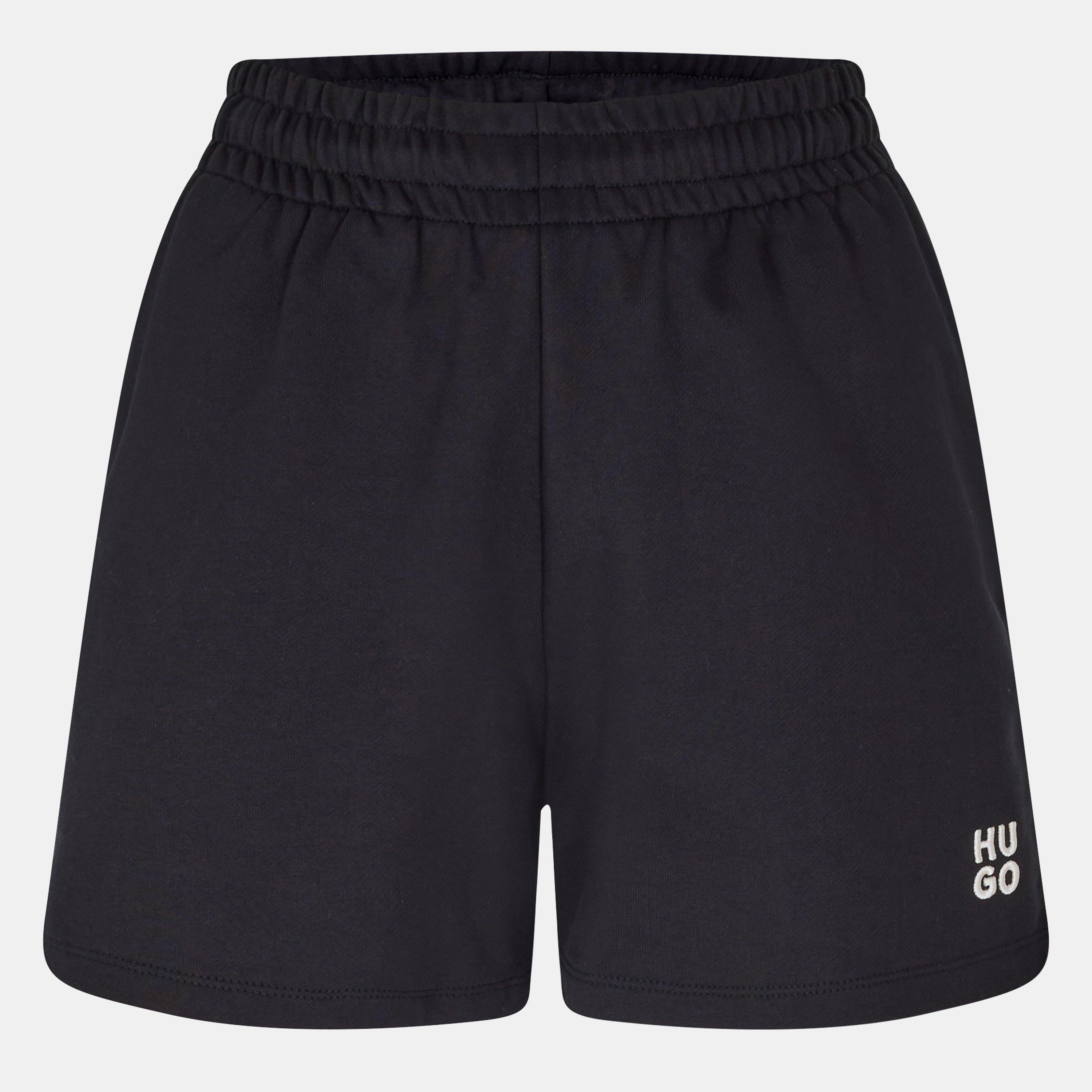 Hugo Women's Ninosta Fleece Jogger Shorts - Black 001 - 12 (L)